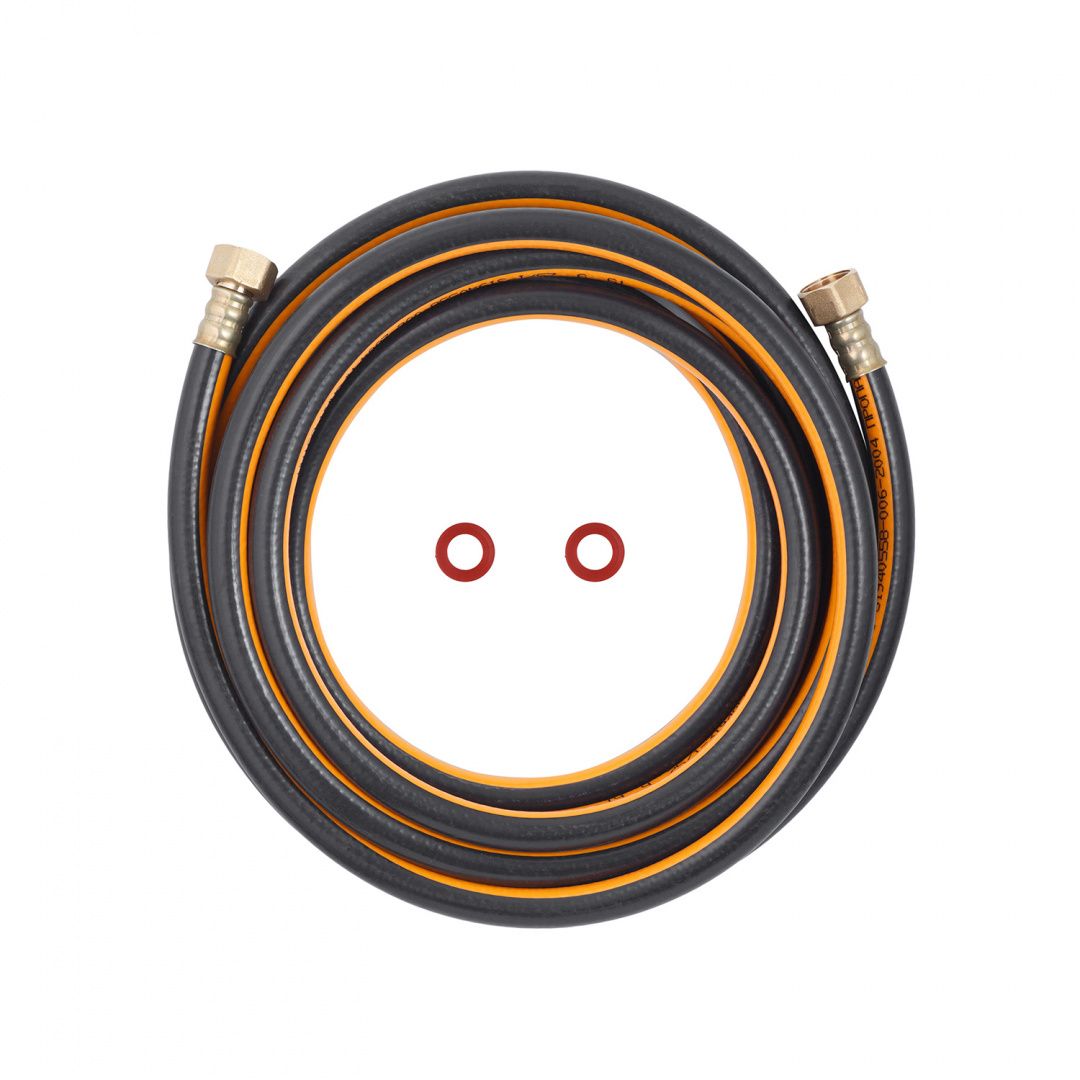 Шланг газовий Nikiforov 1/2" ВВ 450 см з латунними гайками ПВХ чорний