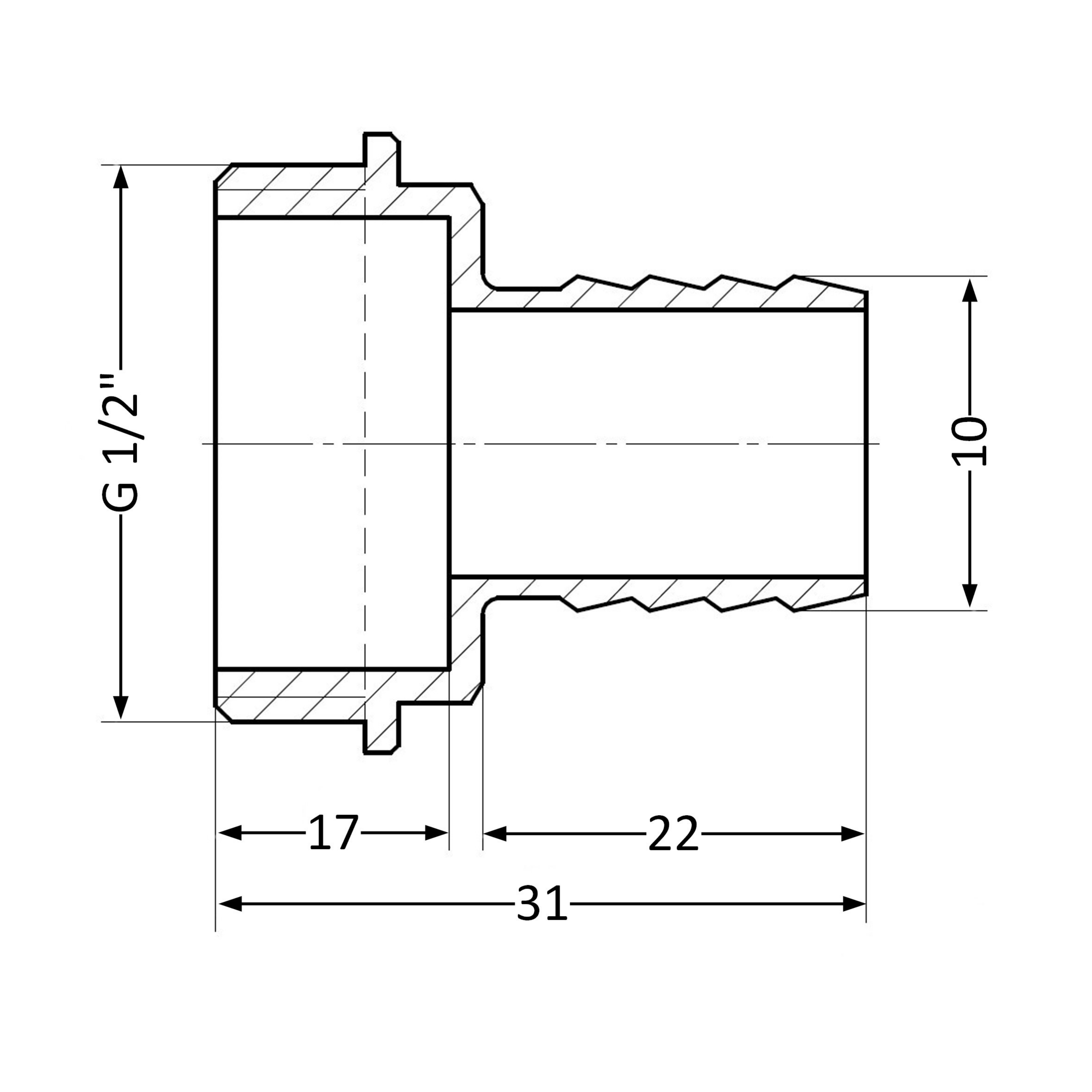Штуцер Thermo Alliance Standart 10х1/2" ЗР SD4271510