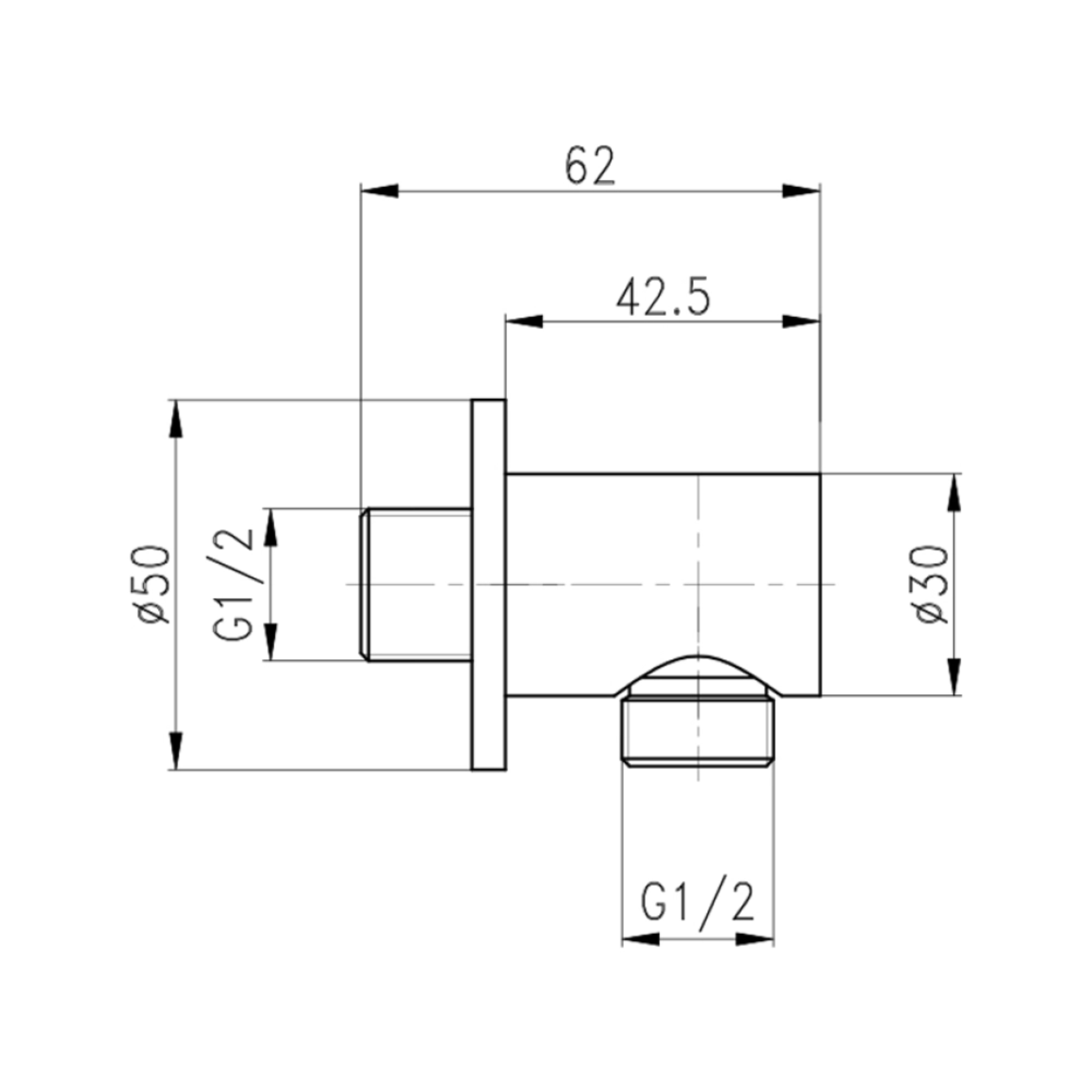 Акційний набір Qtap 1+1=3: Підключення для шланга Spojeni Chrome, округле QTCRMB030