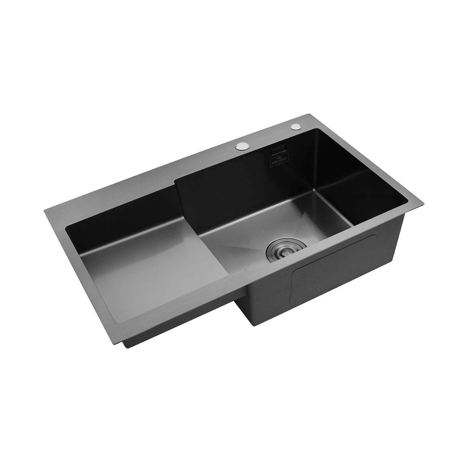 Кухонна мийка Kroner KRP Schwarze - 7848RHM PVD (3.0/1.0 мм)