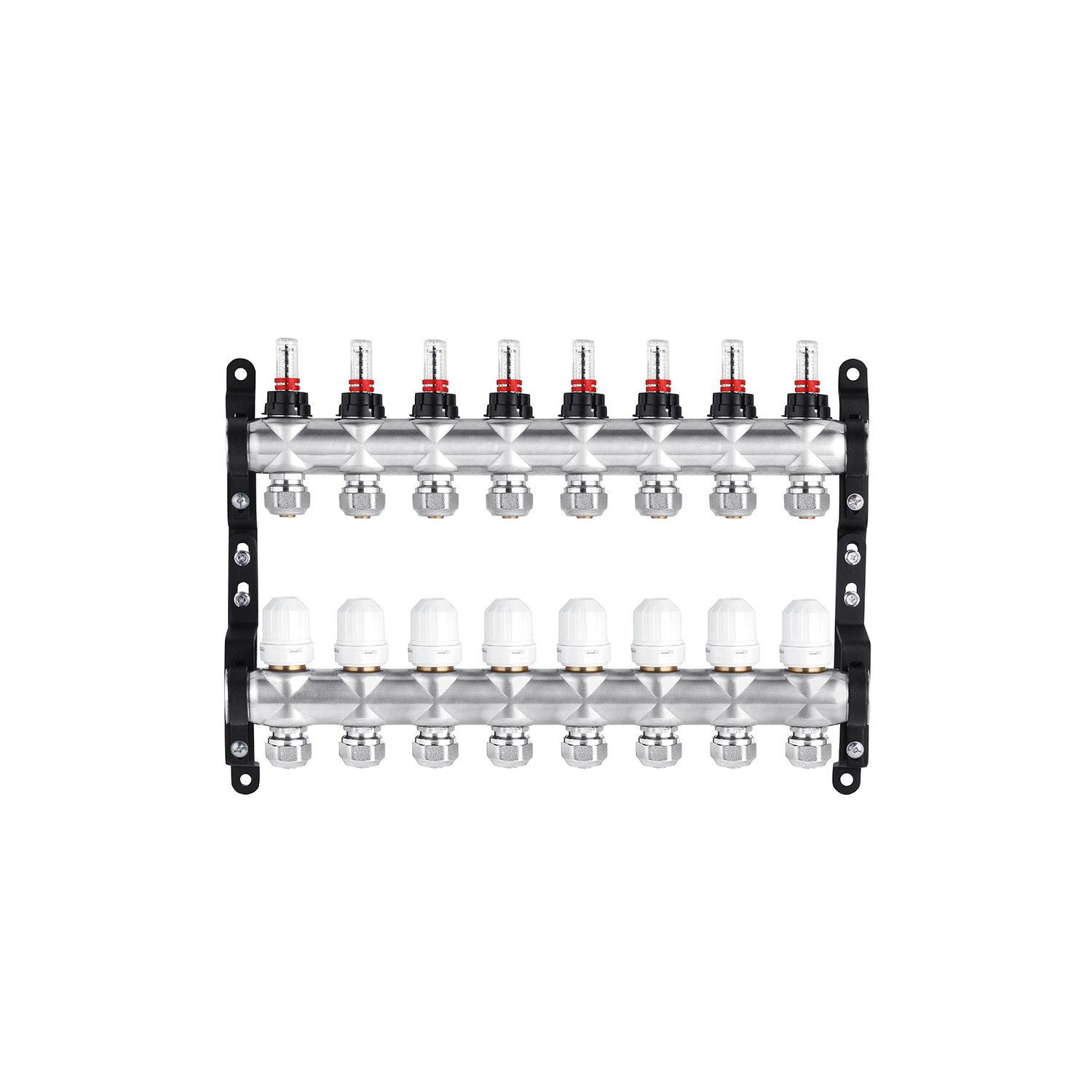 Колектор в зборі STA "Classic" на 8 виходів G1" з євроконусами, нержавіюча сталь