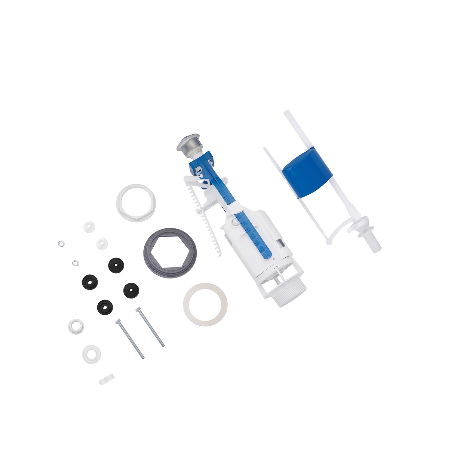 Комплект для бачка унітаза Kroner KRP - KIT7757 з подвійною кнопкою, нижнє підведення 1/2"