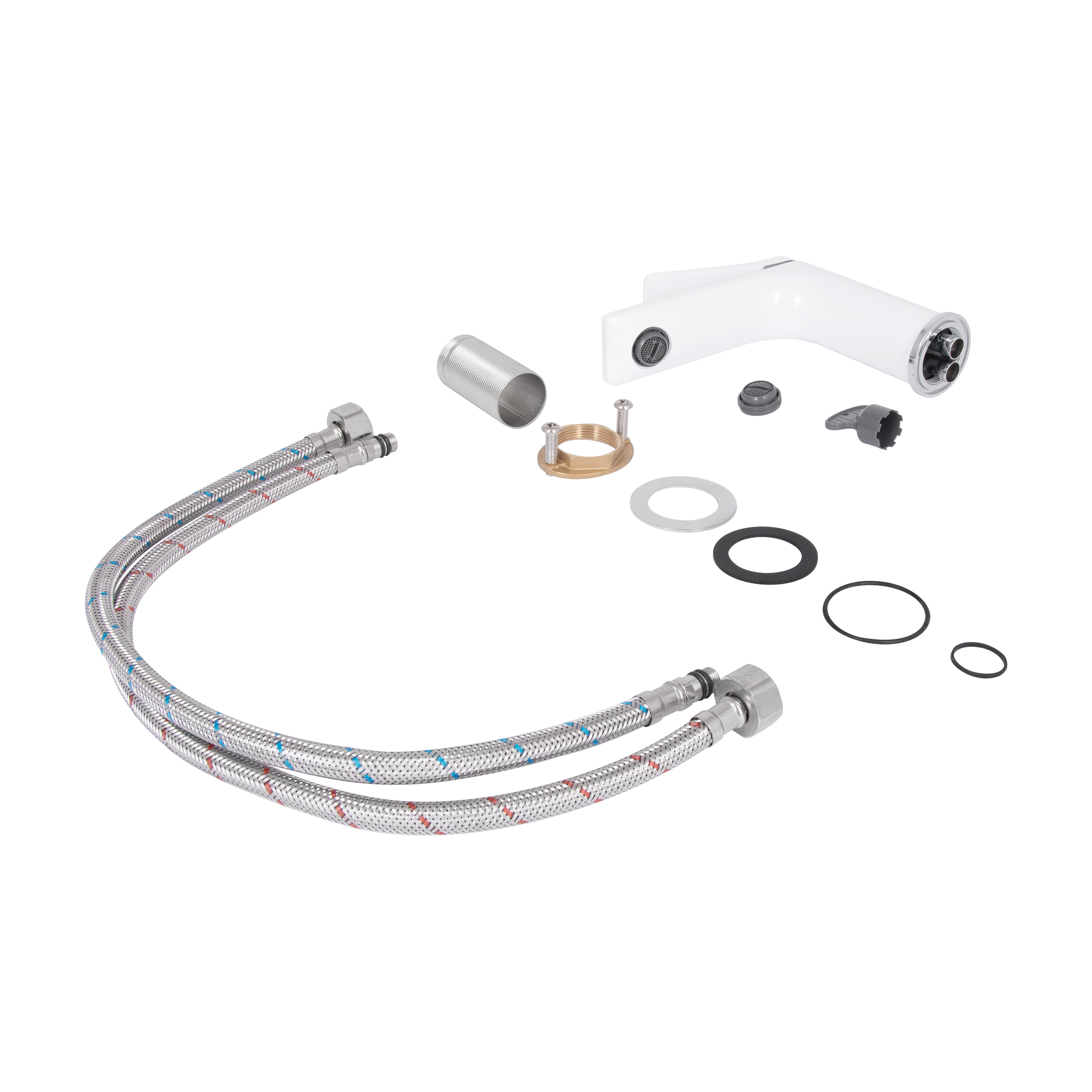 Змішувач для раковини Qtap Presto QTPRE270CRW45576 Chrome/White
