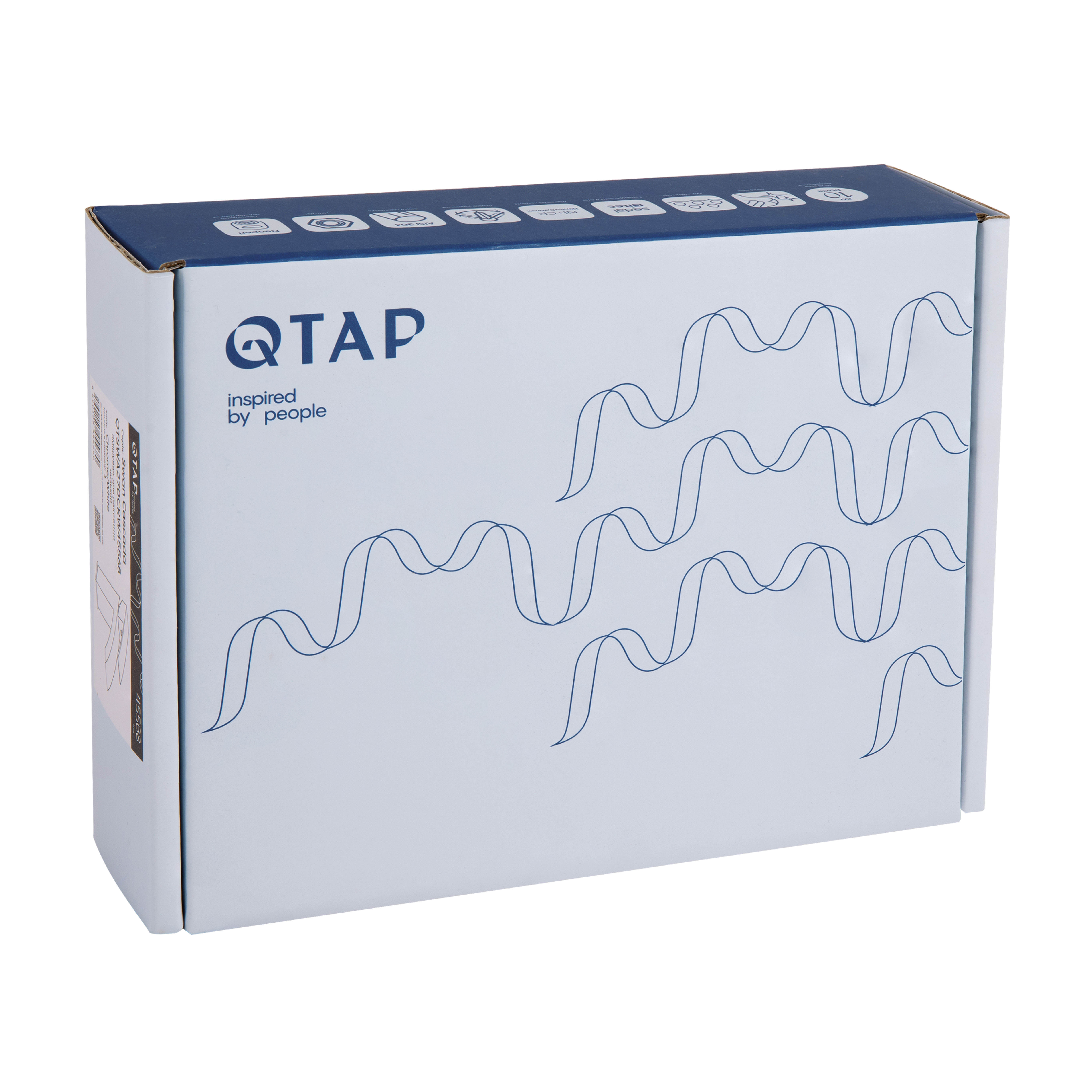 Змішувач для раковини Qtap Swan Cascada QTSWA270CRW45568 Chrome/White