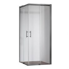 Душова кабіна без піддону KOER SR SC03-90x90x200-TR-07 прозоре скло EASY CLEAN 6мм графіт (KR5359)