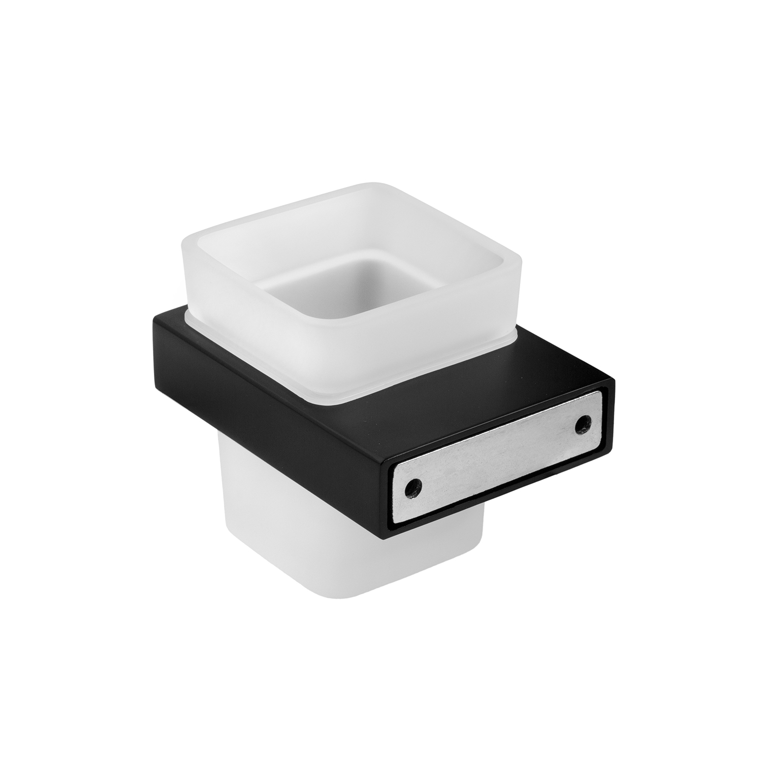 Склянка з тримачем для ванної кімнати Kroner KRP Edelstahl Kubus - SCH3906