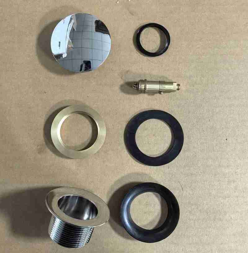 Донний клапан для ванни KOER PW-05-01 автоматичний (Click-Clack) (Колір хром) 1 1/2'' (KR3406)