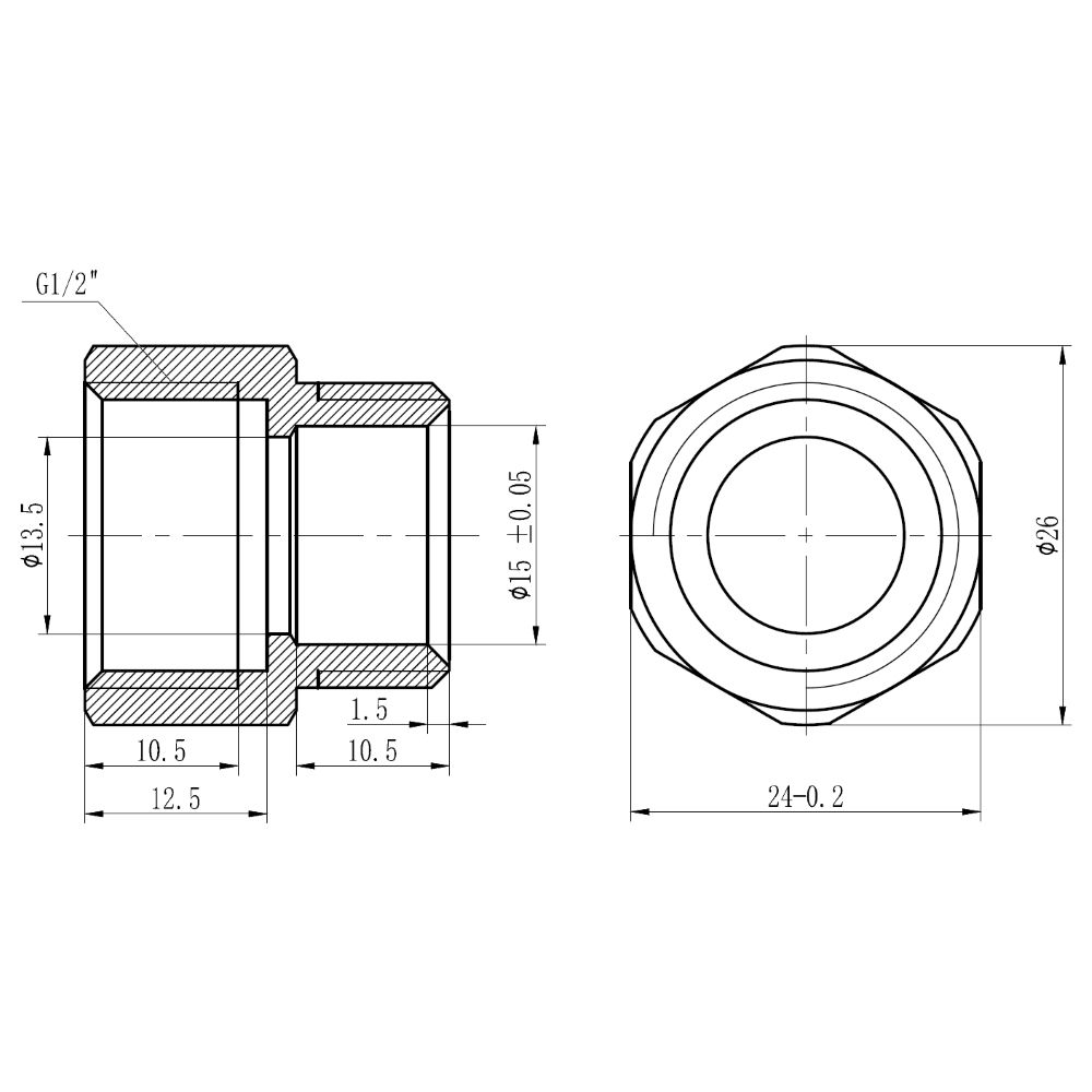 Муфта обтискна SD Forte 16х1/2" В SF171W1615