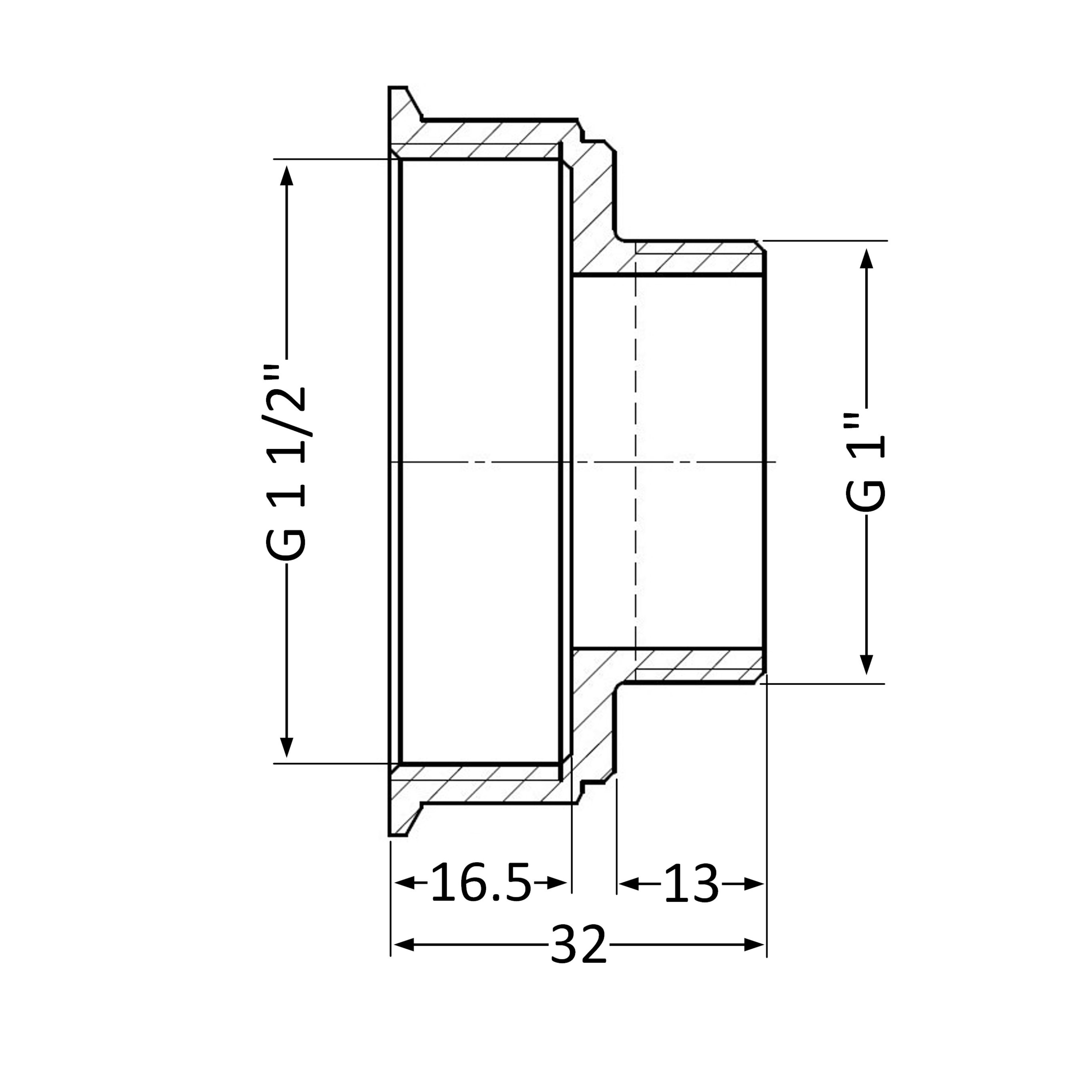 Перехідник Thermo Alliance Standart 1 1/2"х1" ВЗ SD4094025