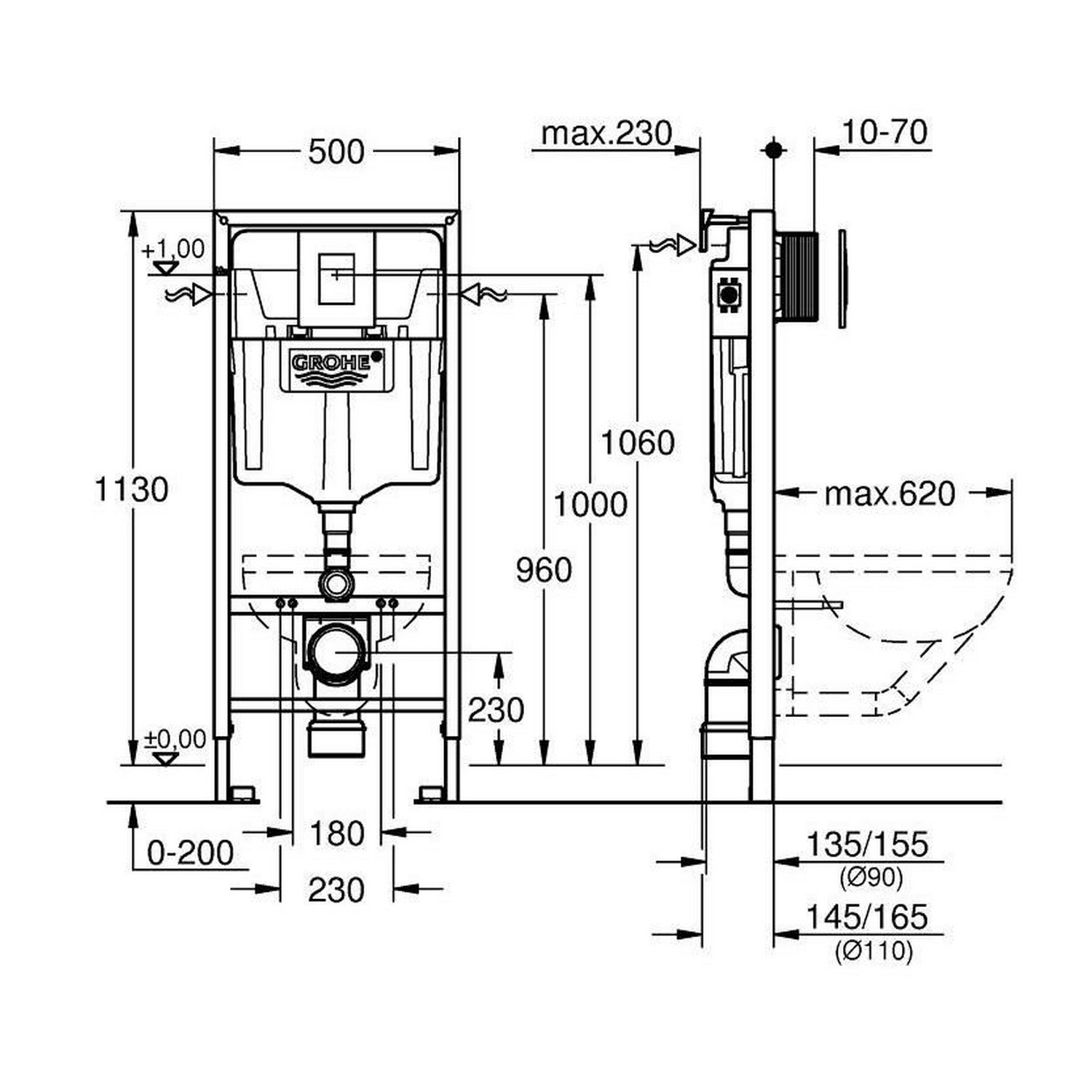 Інсталяція для унітаза Grohe Rapid SL 3 в 1 38772001