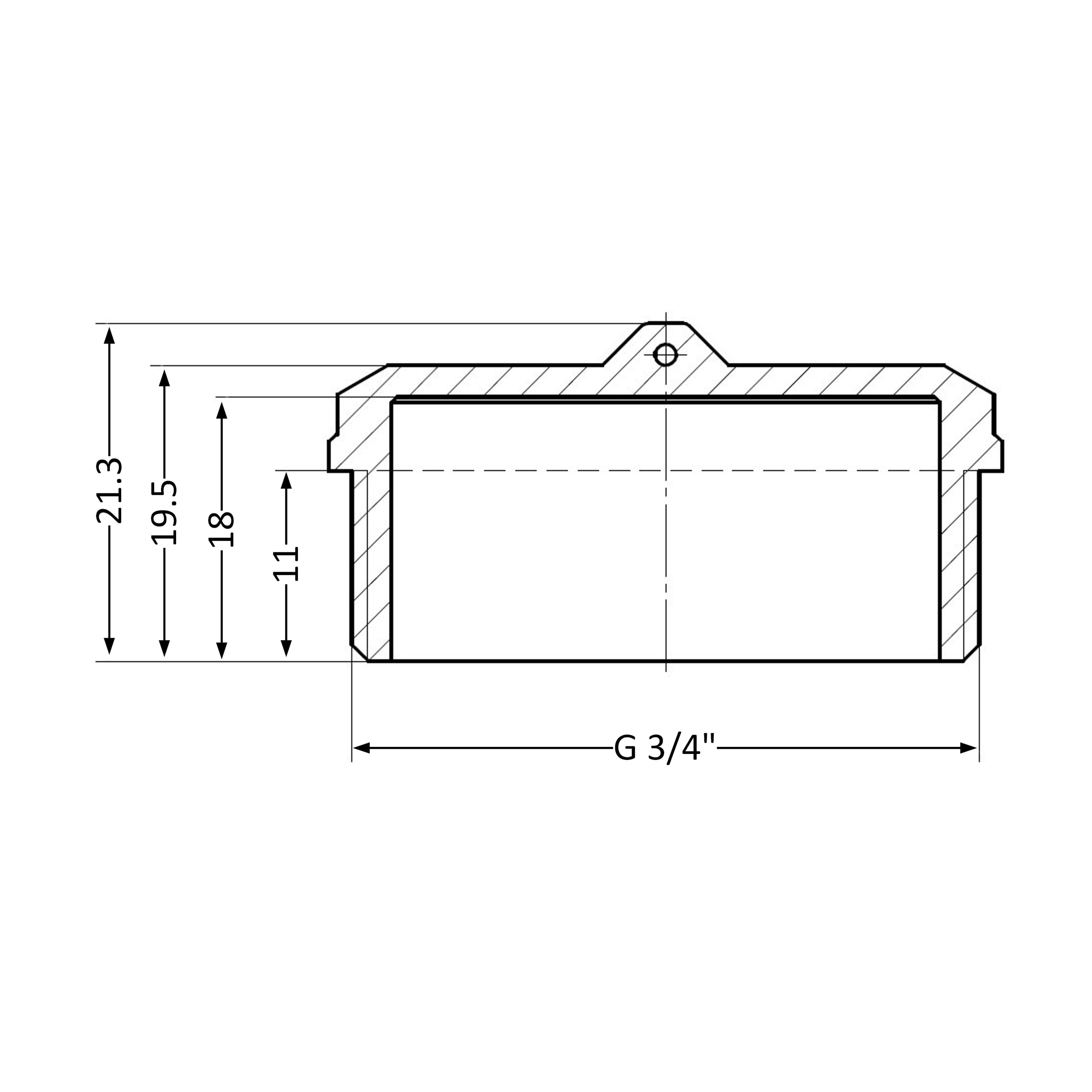 Заглушка Thermo Alliance Standart 3/4" ЗР SD40320