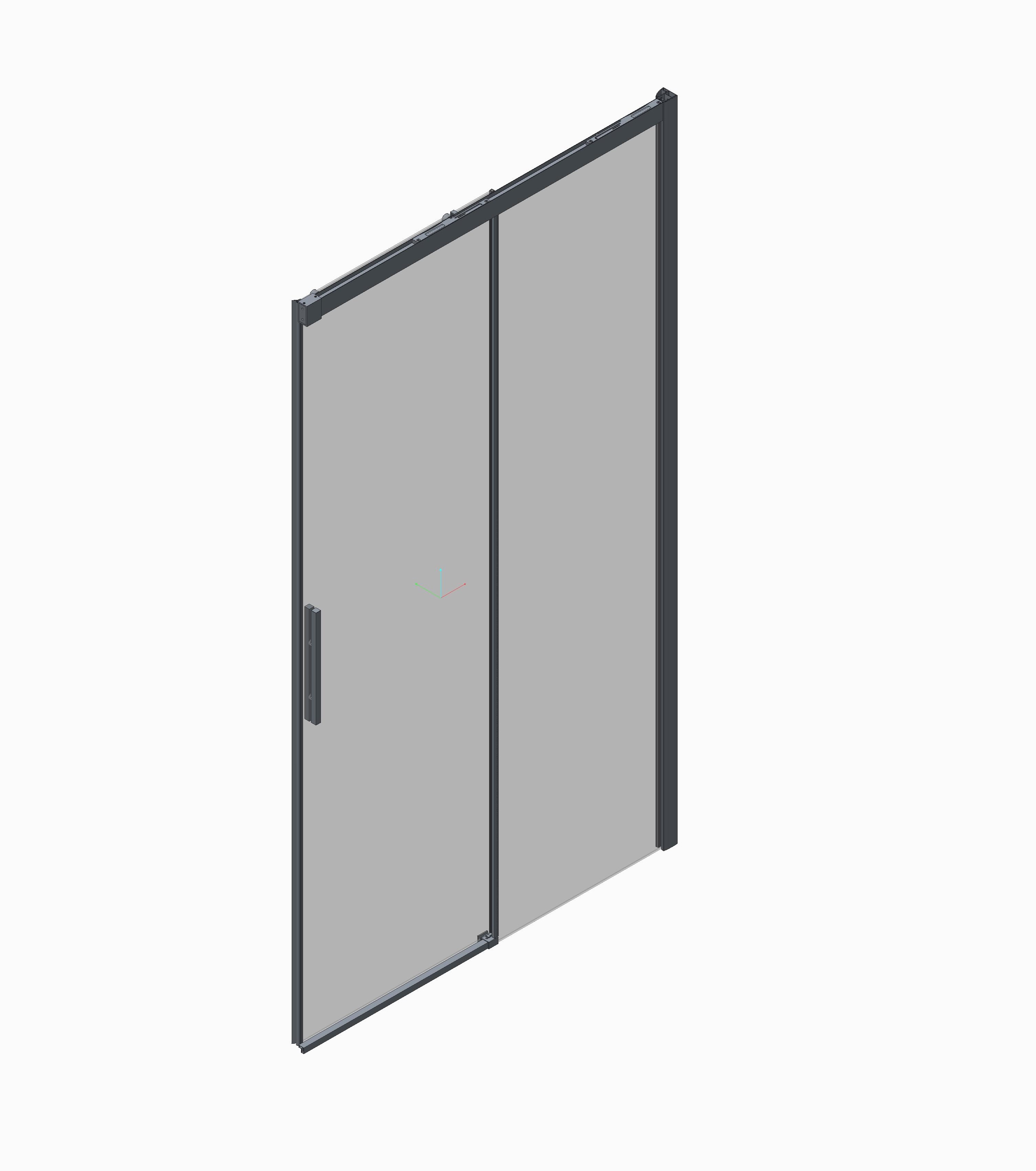 Двері у нішу розсувні KOER SR SD05-120x200-TR-01 прозоре скло EASY CLEAN 6мм хром (KR5405)