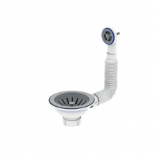Випуск різьбовий Zerix KS-02 3 1/2" з гнучким круглим переливом (ZX5092)