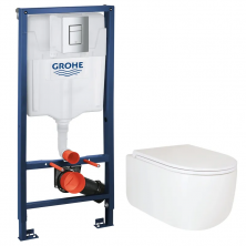 Комплект Grohe Set Унітаз TOPPER-0302-T3 + Інсталяція Grohe Rapid SL 38772001 (38772001TOPPER0302T3)