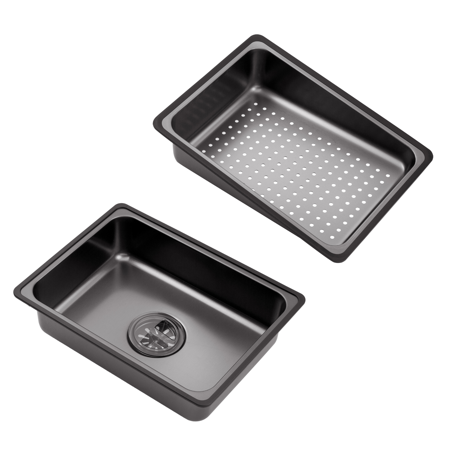 Кухонна мийка Kroner KRP Schwarze - SET7545F3HM PVD (3.0/0.8 мм)