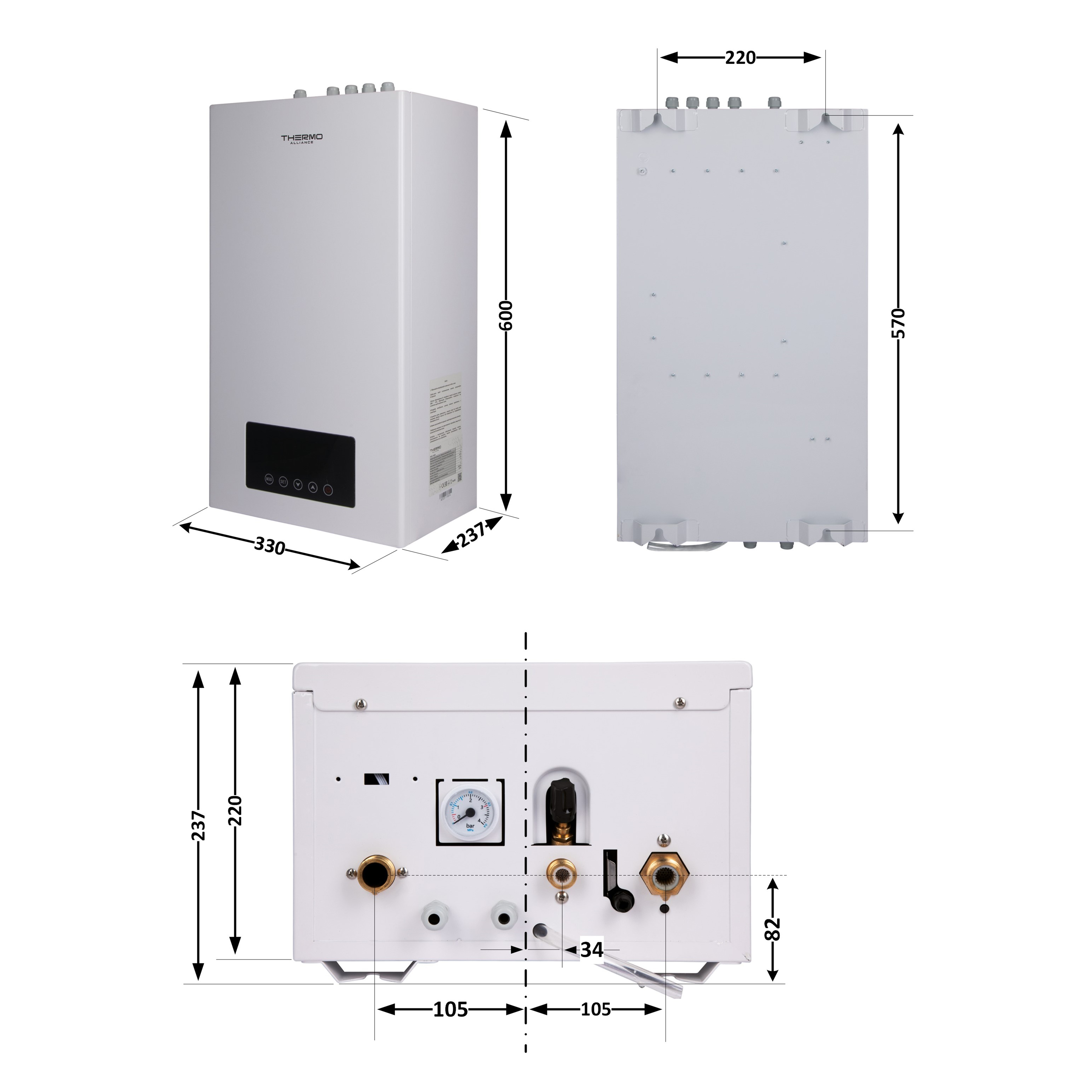 Котел електричний Thermo Alliance 12 кВт