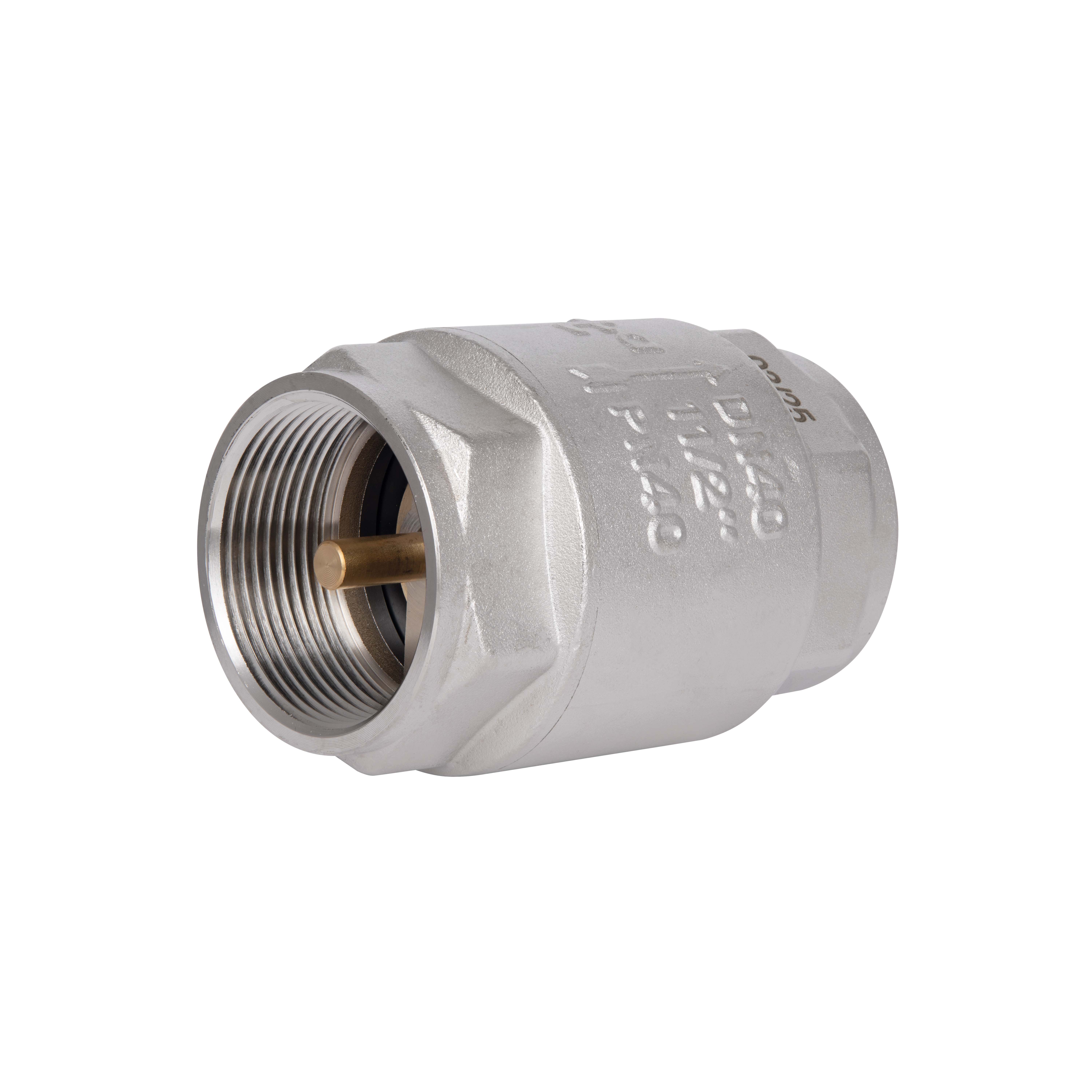 Зворотний клапан із латунним штоком Thermo Alliance Forte 1 1/2"ВВ нікель TAF240W40
