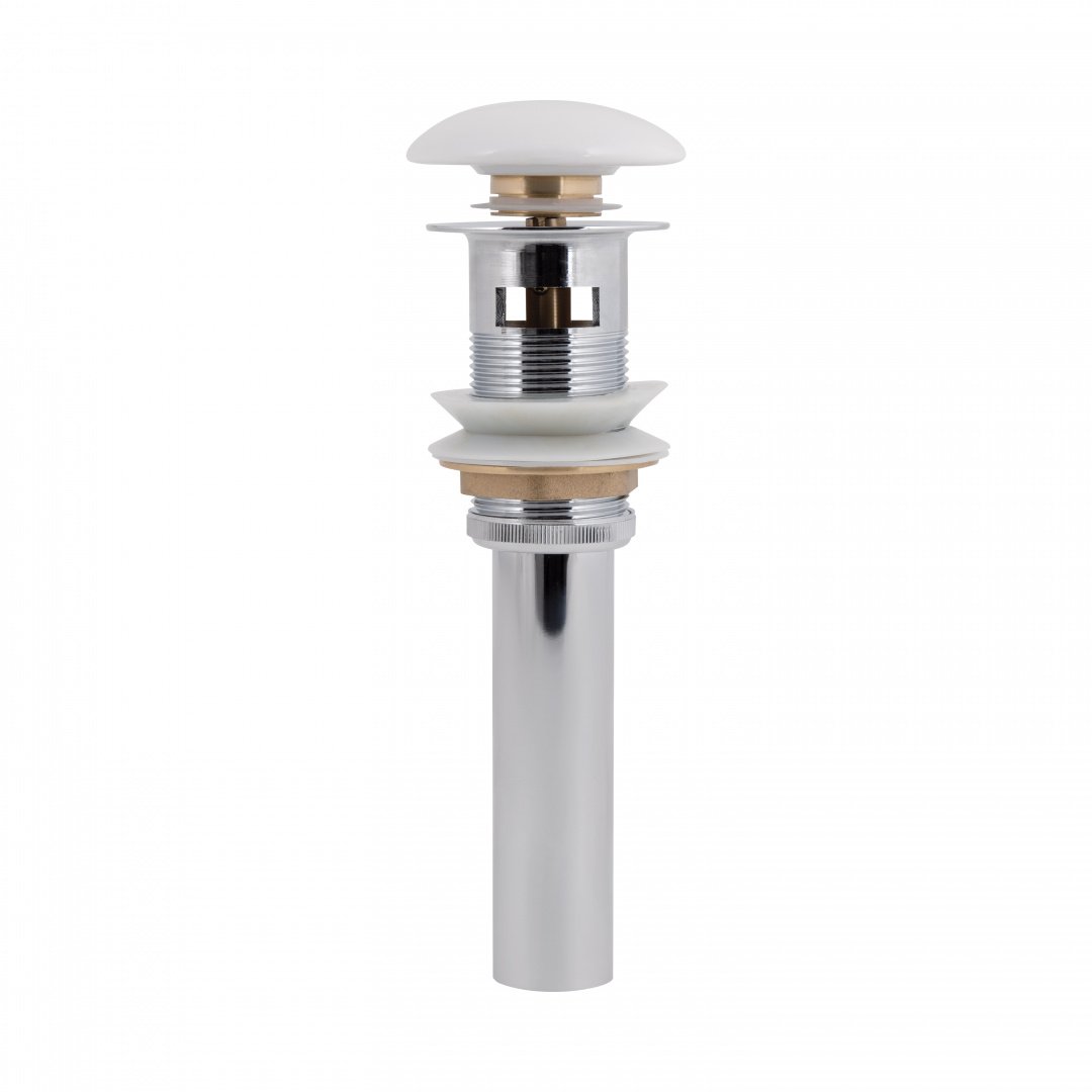 Донний клапан для раковини Qtap PU02O 225х70х70 White з переливом