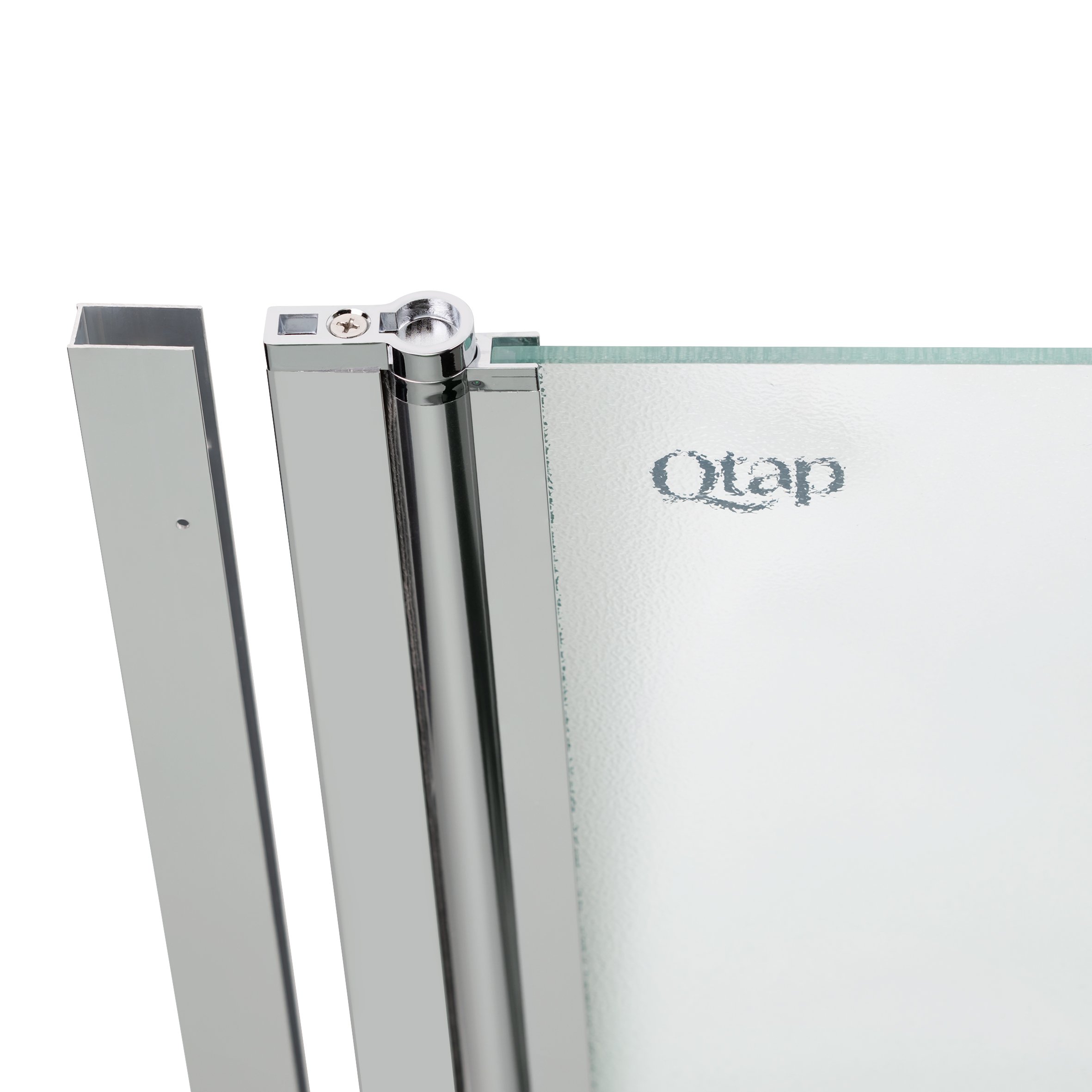 Штора на ванну Qtap Standard CRM407513APL скло Pear 6 мм, 75х140 см, ліва