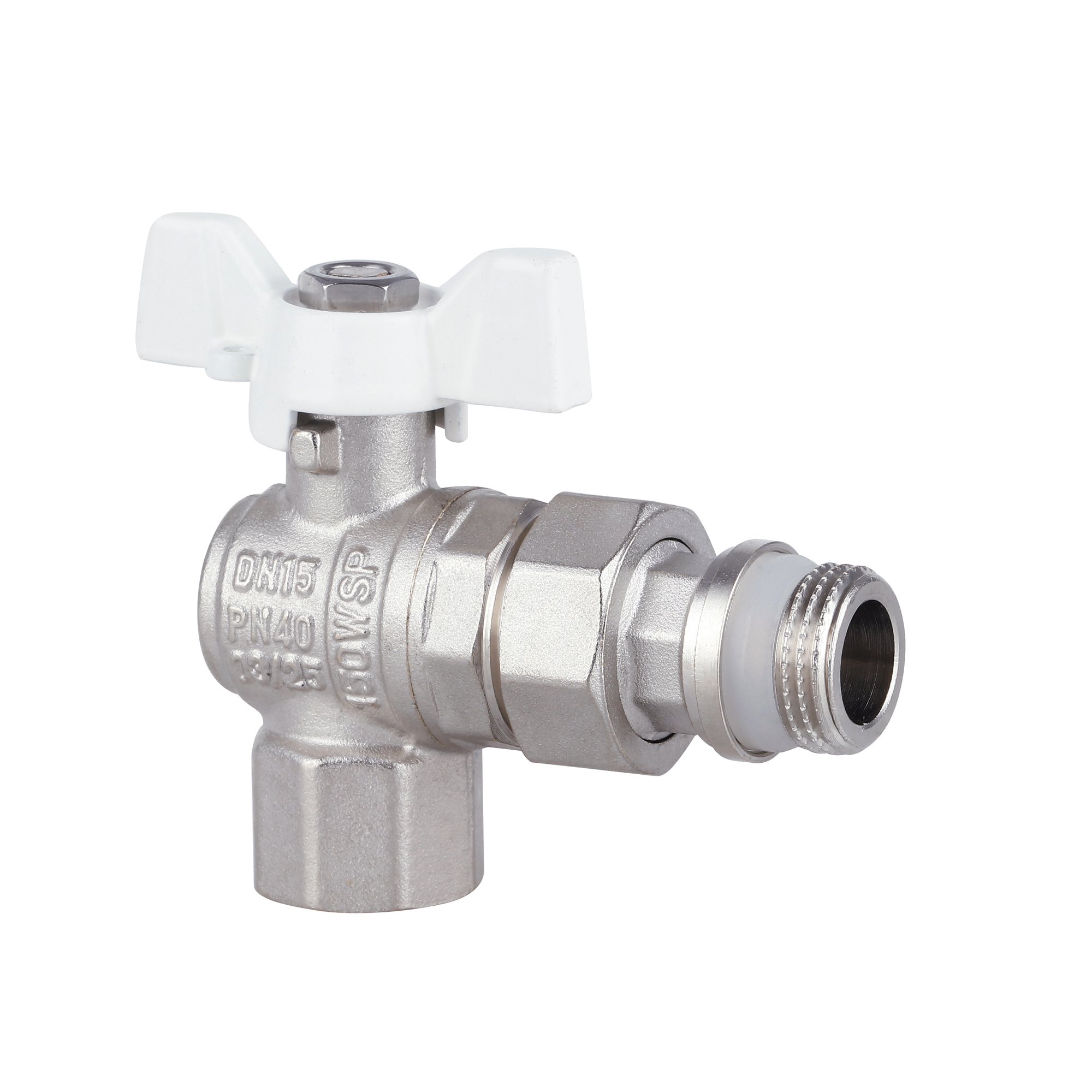 Кран кульовий "Американка" Thermo Alliance Forte 1/2" з антипротіканням кутовий SF223W15