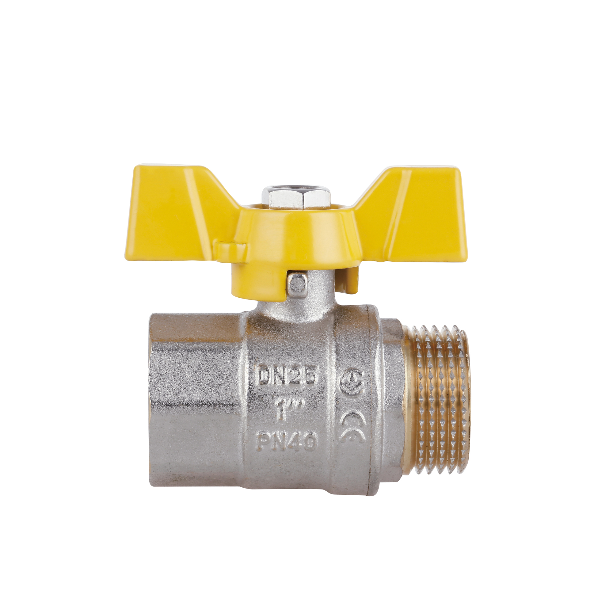 Кран кульовий Thermo Alliance Standart 1" ВЗ для газу (метелик) SD607NG25PN40
