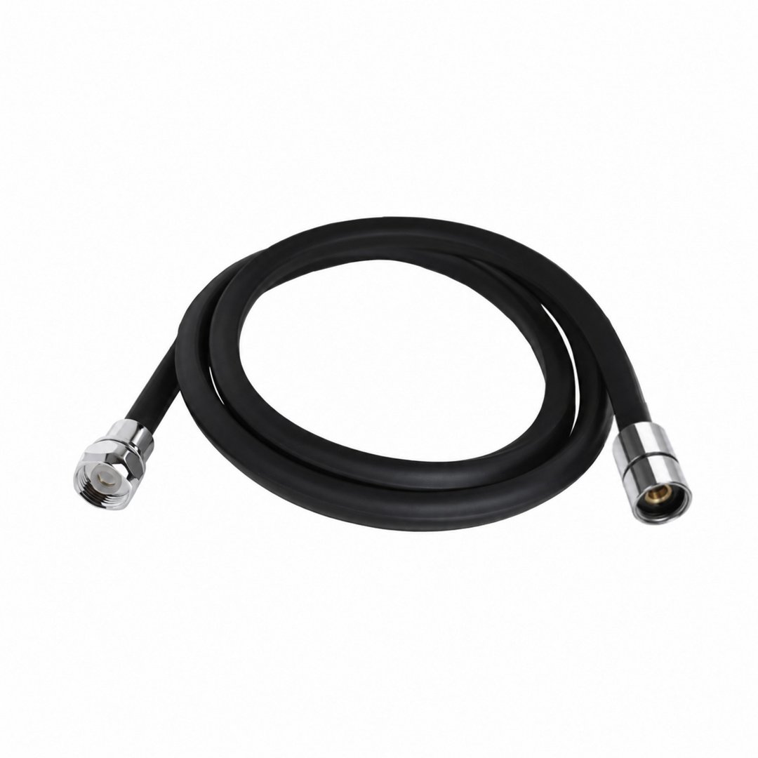 Шланг для ручного душу Qtap Hadice 1600 мм прямоугольний QTHADPVCSQ160B Black Matt