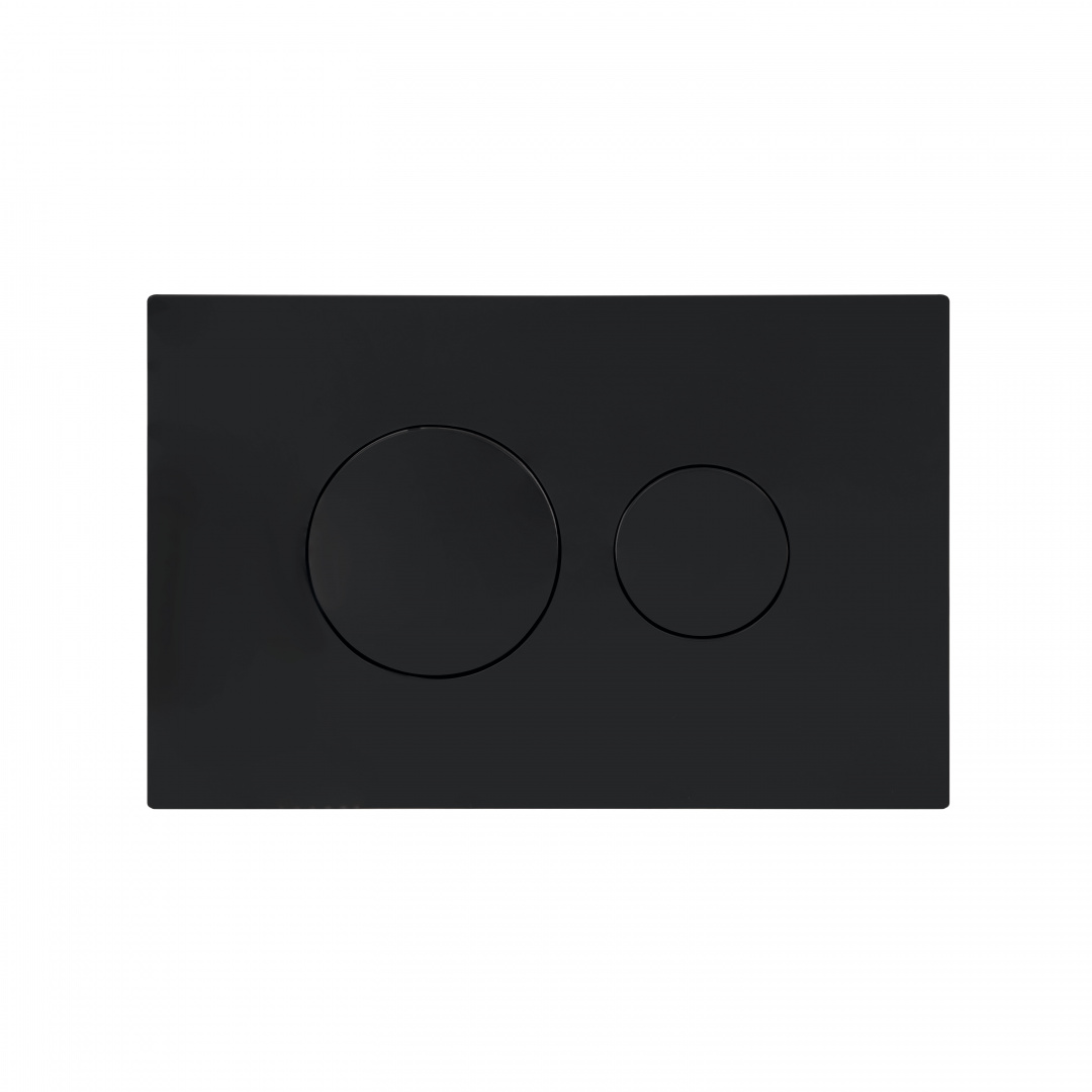 Клавіша змиву Qtap Standard 152x236x28 мм, Matt Black, кругла QTSTD164BLM49470