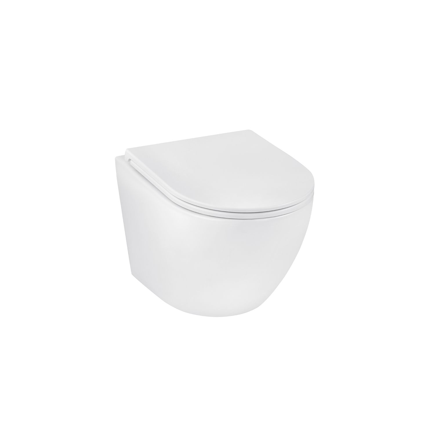 Унітаз підвісний безобідковий Kroner Harz WHI493736 RIMLESS з сидінням Slim Duroplast / Soft-close / Quick relase (KH493736WHIR)