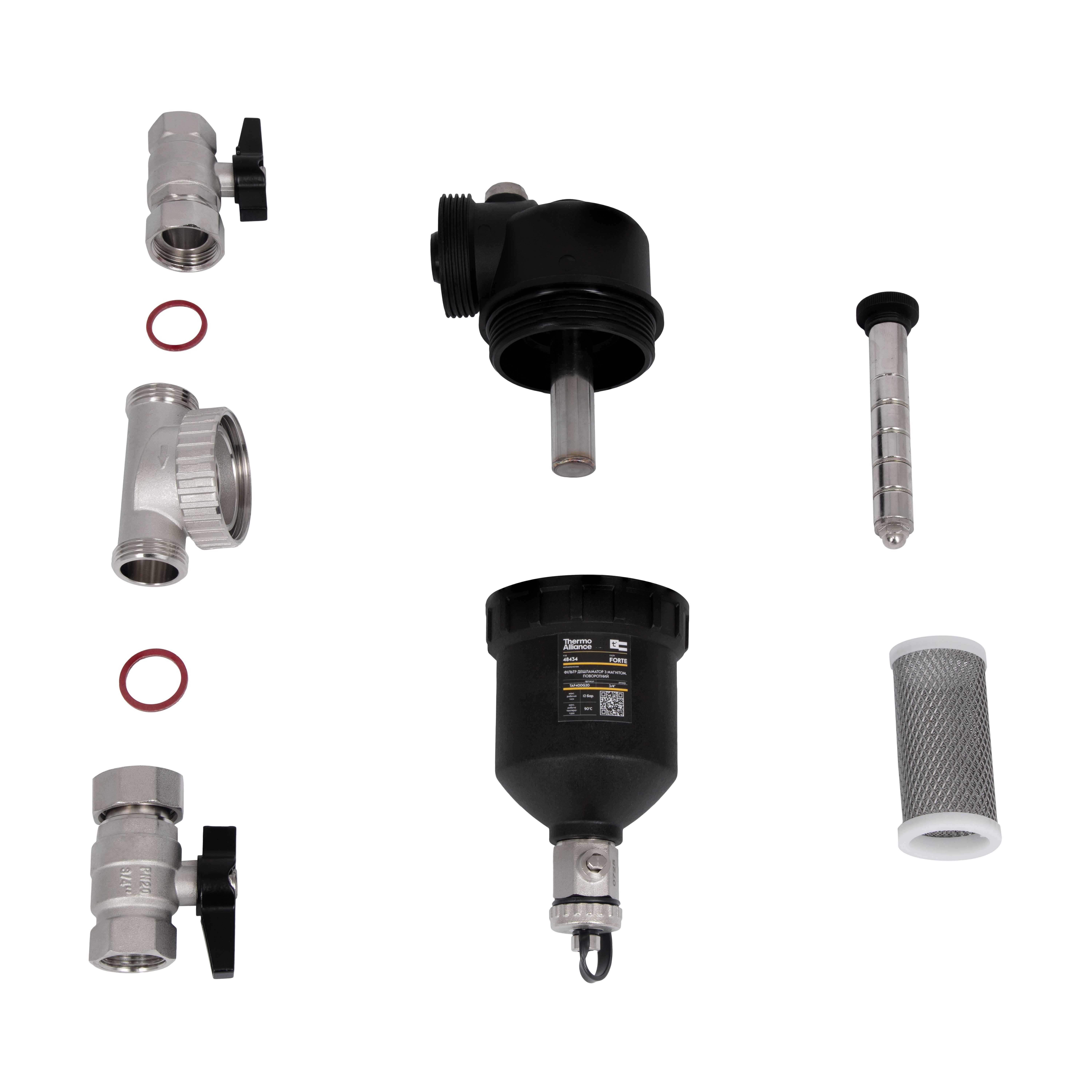 Фільтр-дешламатор Thermo Alliance Forte 3/4", поворотний (магнітний шламоуловлювач) TAF400G20
