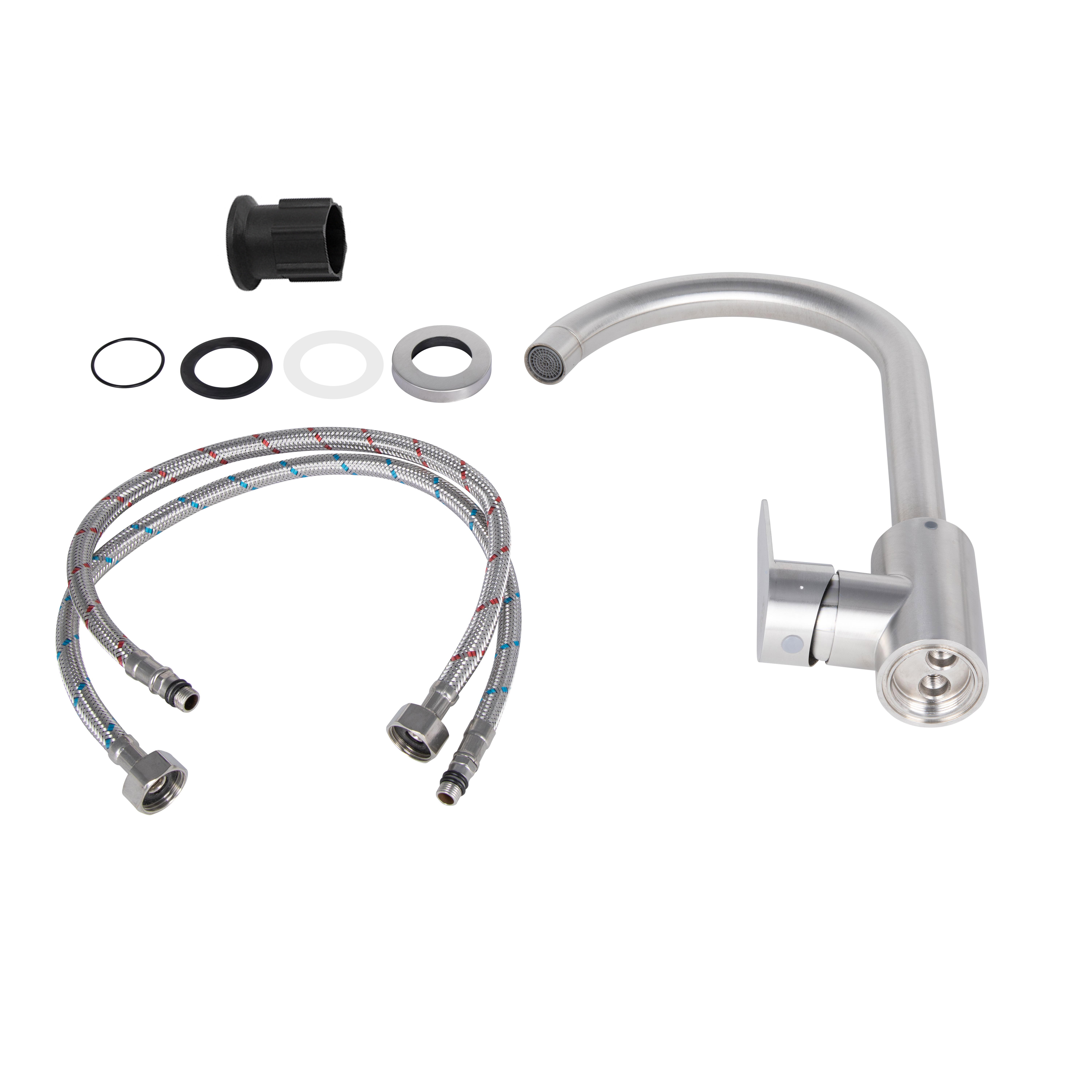 Змішувач для кухні Lidz Vida 015F (k35) LDVID015FNKS43355 Nickel