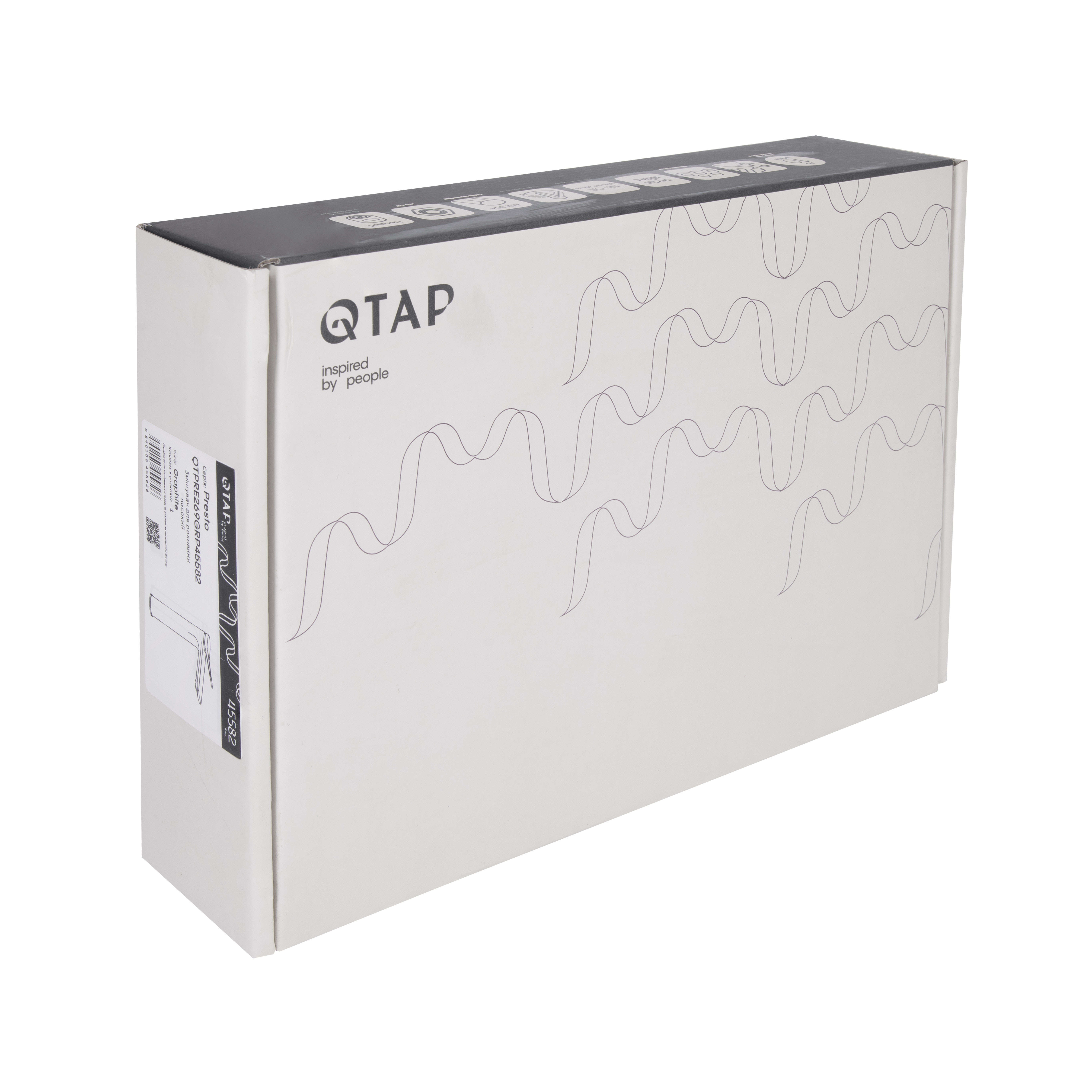 Змішувач для раковини Qtap Presto високий QTPRE269GRP45582 Gunmetal Black