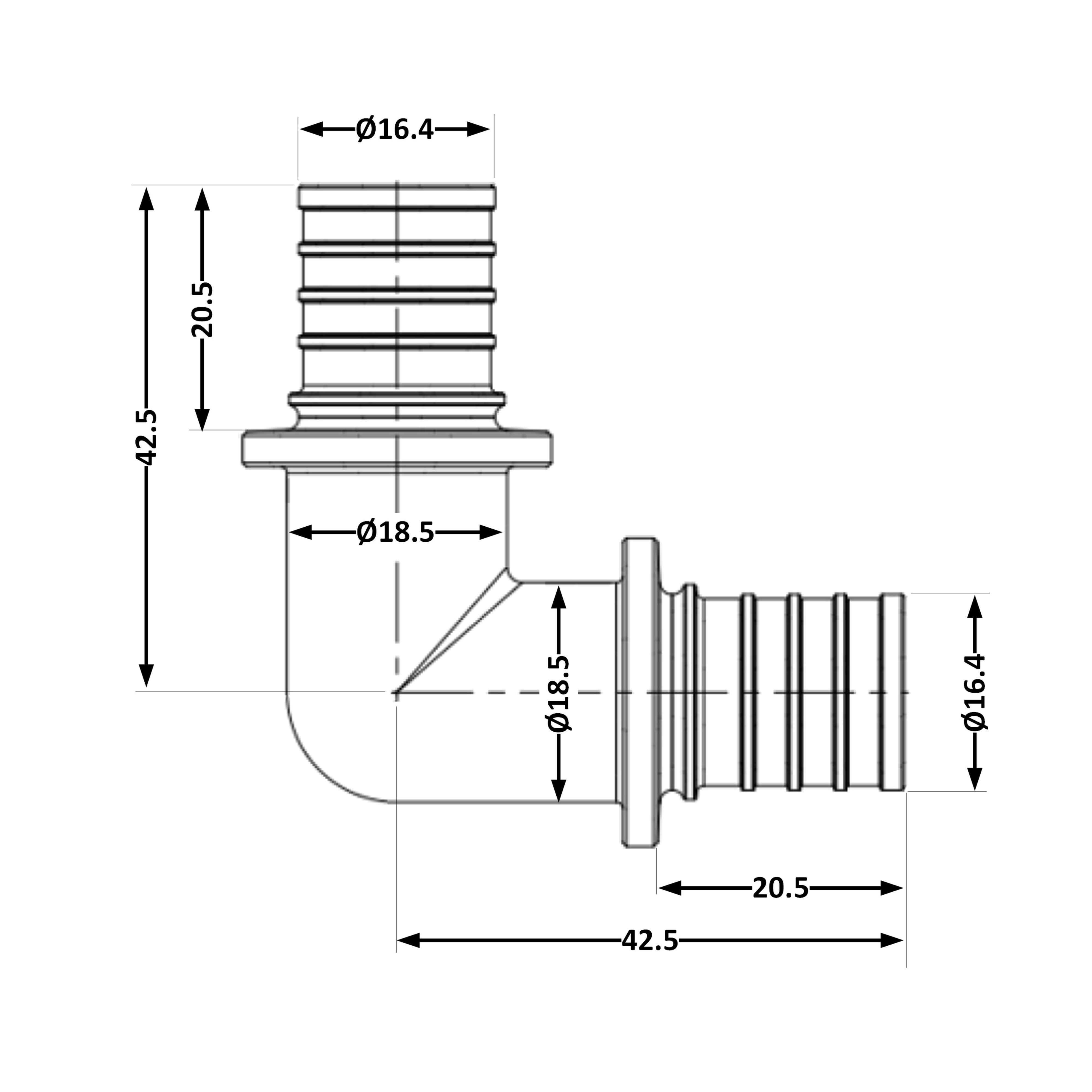 Кут натяжний Icma №1035 d25х3,5 851035GW05