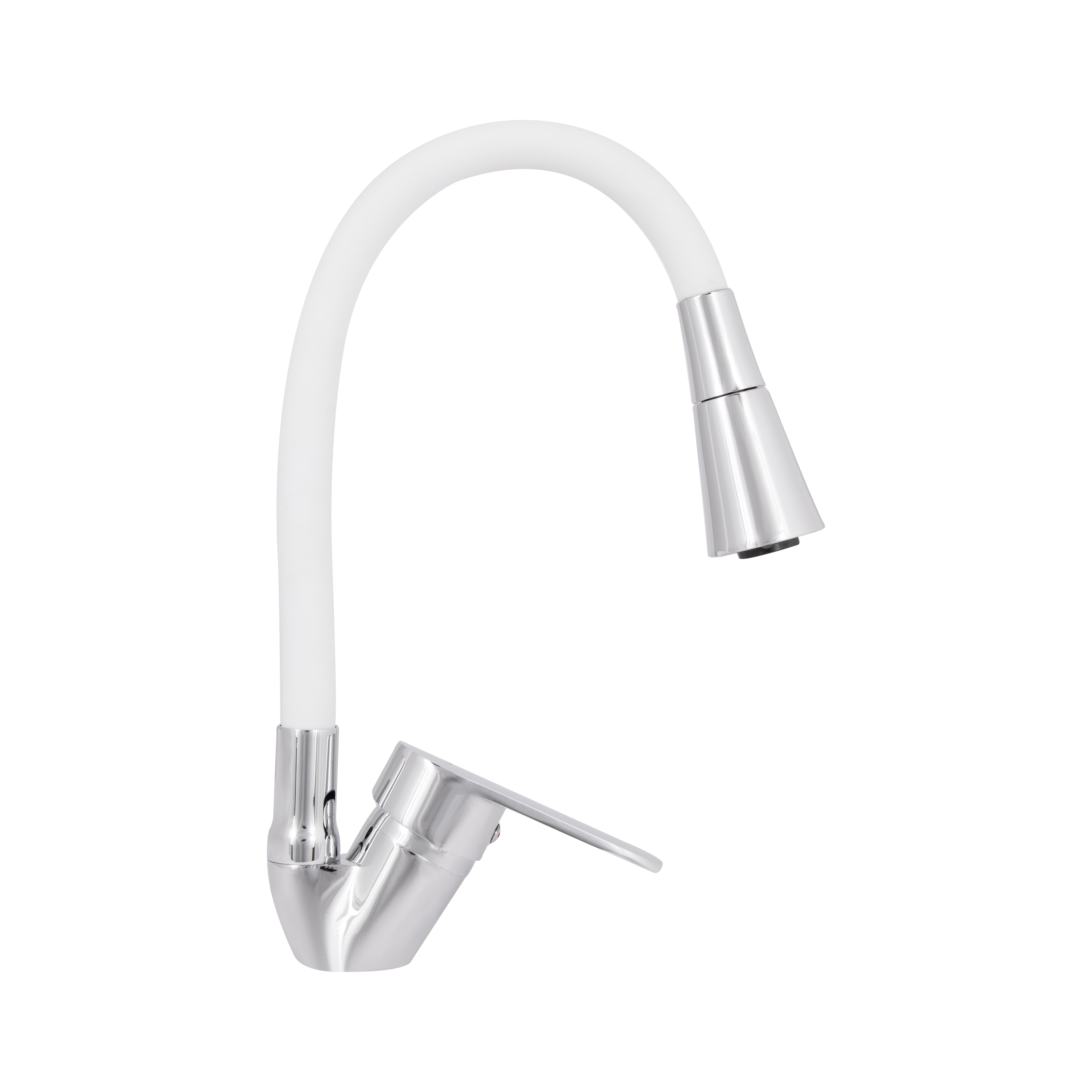 Змішувач для кухні Lidz Tani 008F3 з гнучким виливом (k40) LDTAN008F3WCR37037 Chrome/White