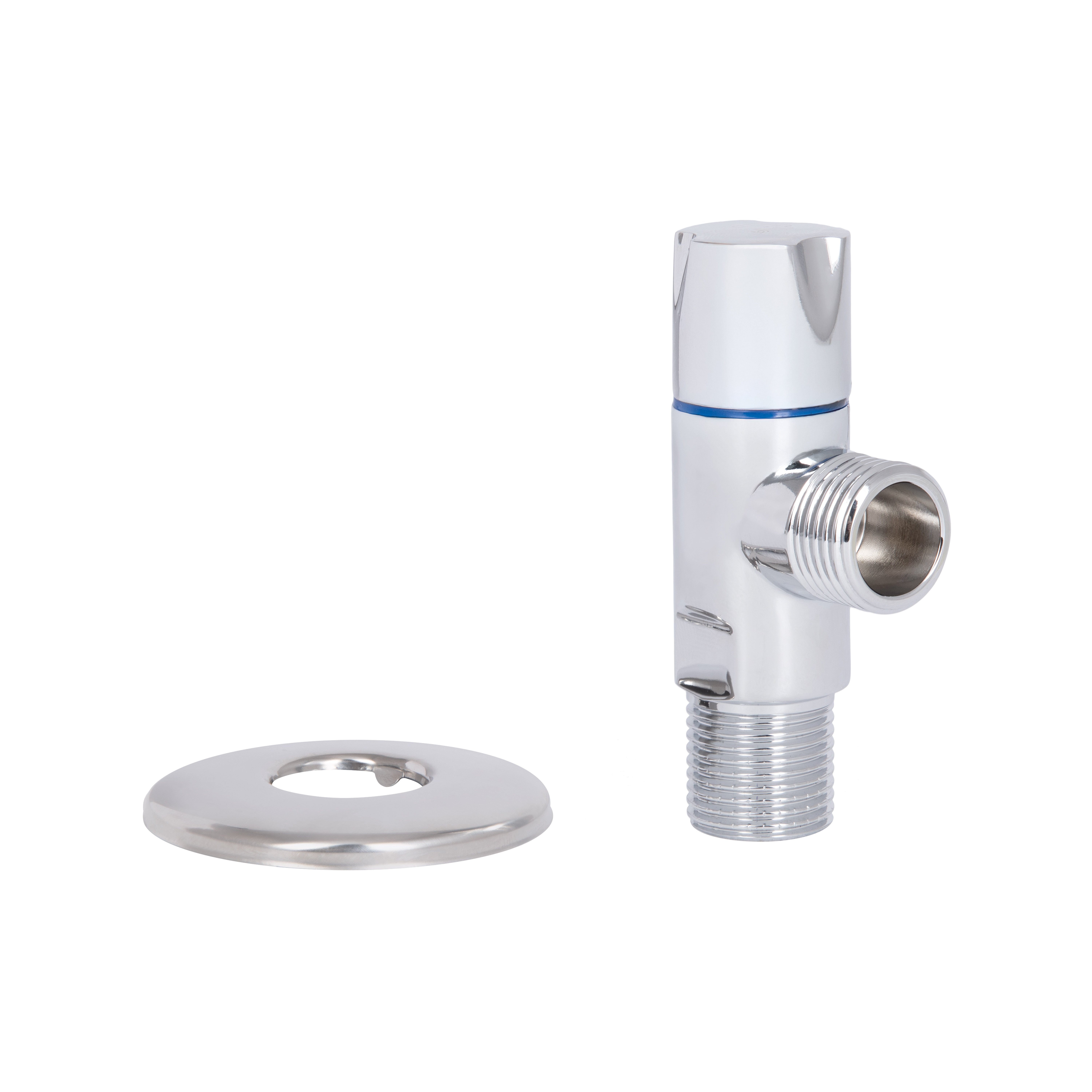 Кран кутовий Thermo Alliance Standart (ручка кругла) з керам.буксою 1/2"З х 1/2"З SF342W1515