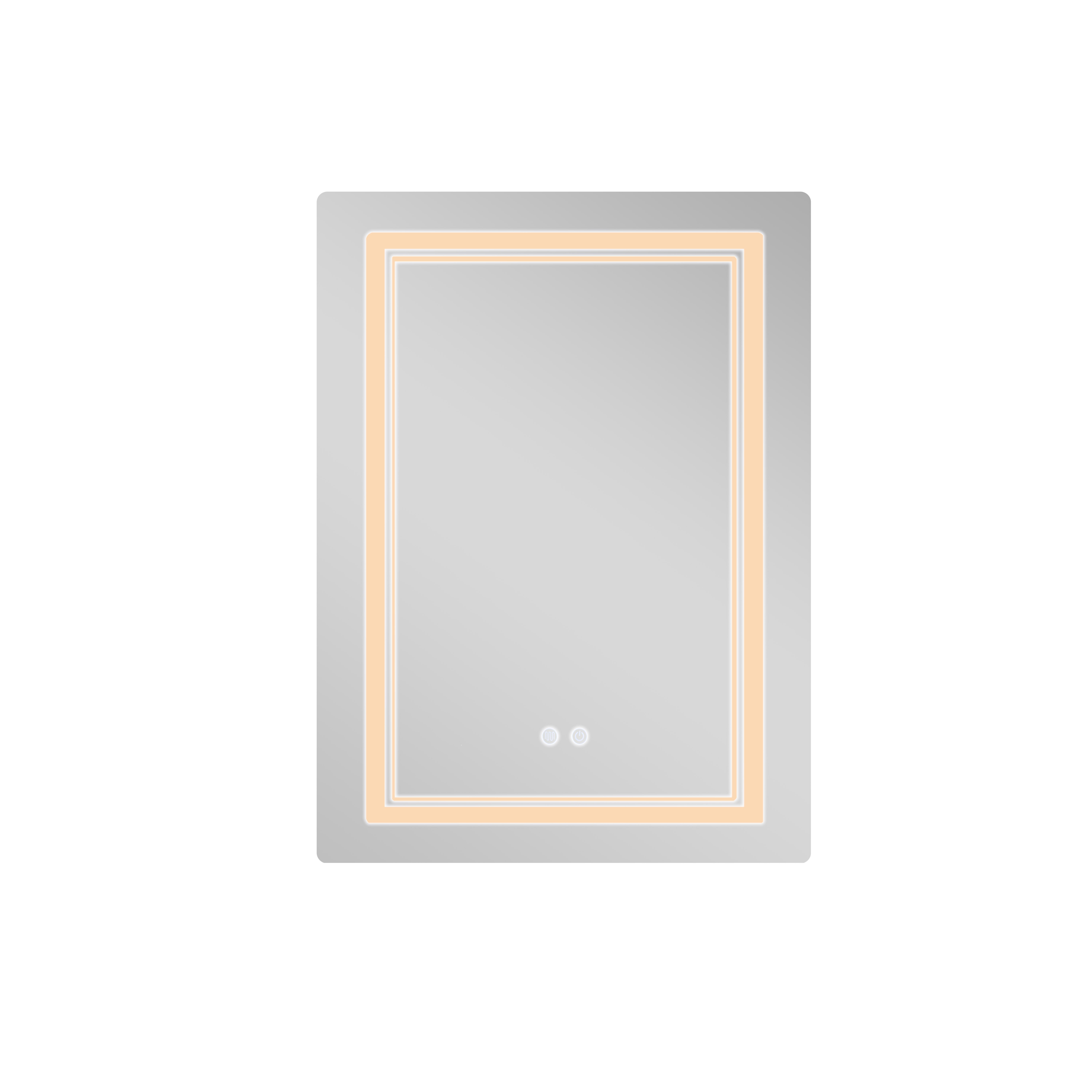 Дзеркало Qtap Cardinal (CA2) 600х800 з LED-підсвічуванням Touch, з антизапотіванням, з димером, рег. темп. кольору (3000-6500K) QT0478C608048453