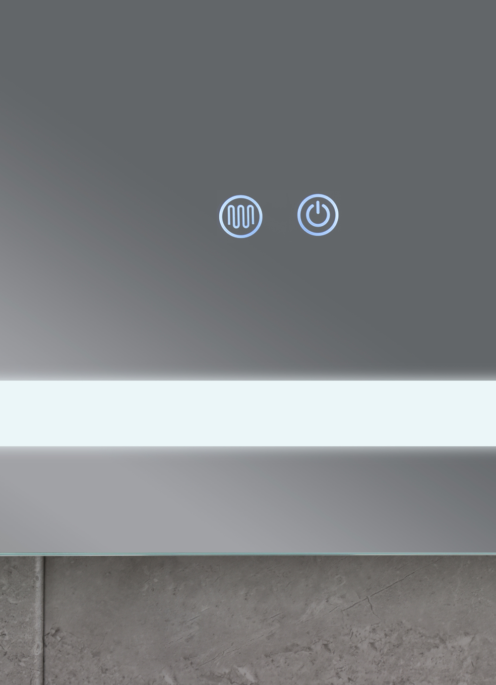 Дзеркало MIXXUS WARM MR12-90x70-REVERSE з LED Touch, Anti-fog, димером, рег. яскравості (MI6675)