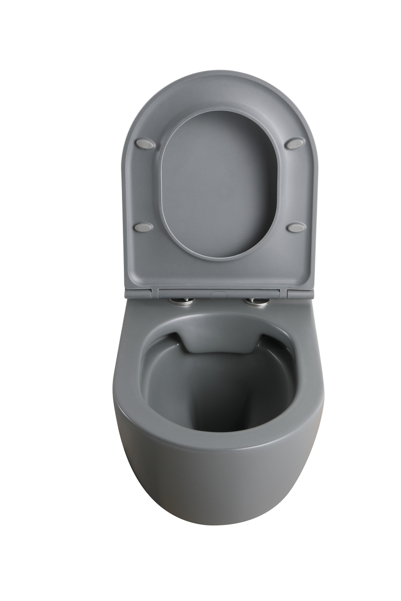 Унітаз підвісний MIXXUS PREMIUM TOPPER-0303-R GRAY 495x370x350mm система змиву RIMLESS (MP6657)