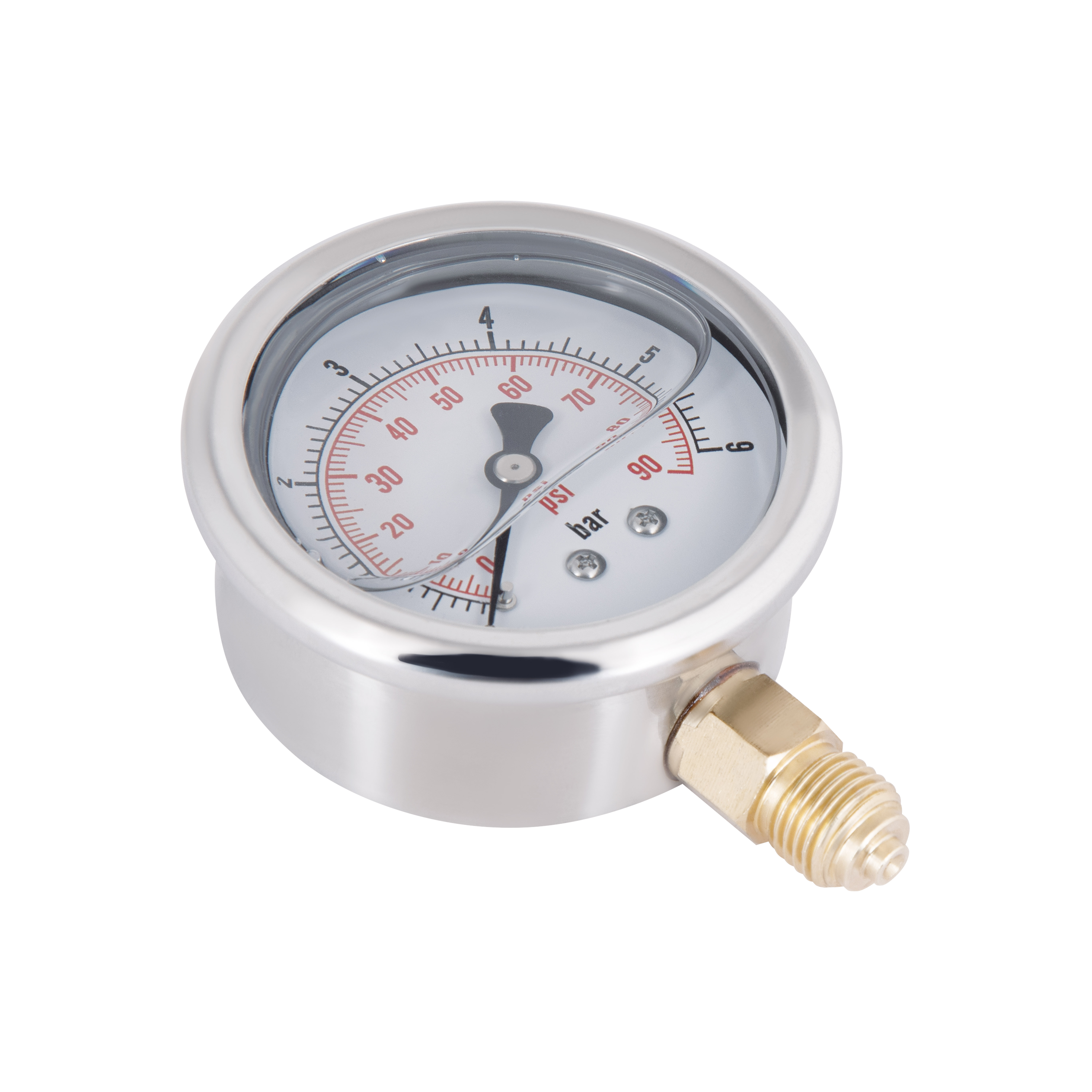 Манометр із гліцерином Thermo Alliancе Forte 6 бар, 1/4"З, нижнє підключення TAF170G6B