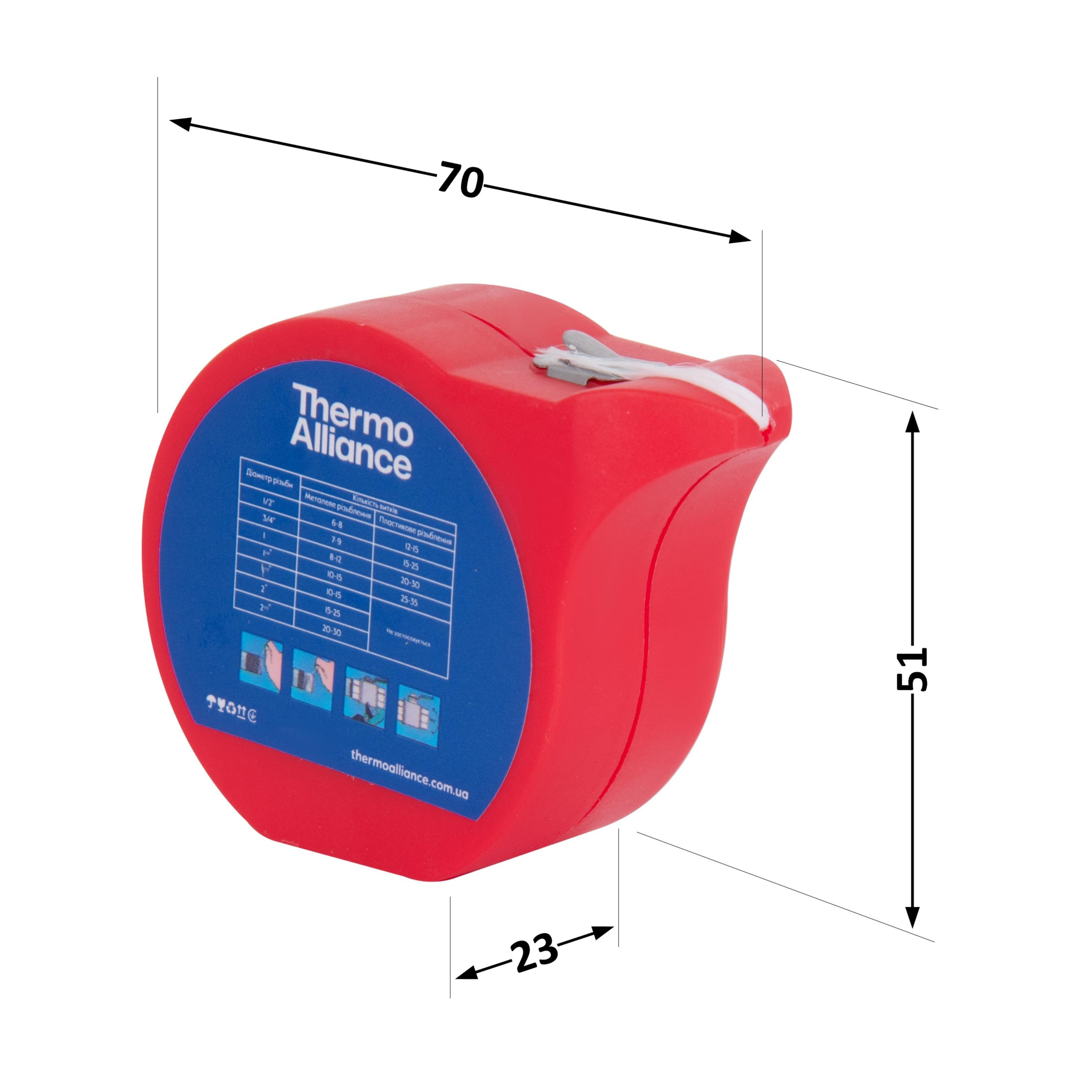 Ущільнююча нитка Thermo Alliance Standart нейлонова 50 м TAS26450