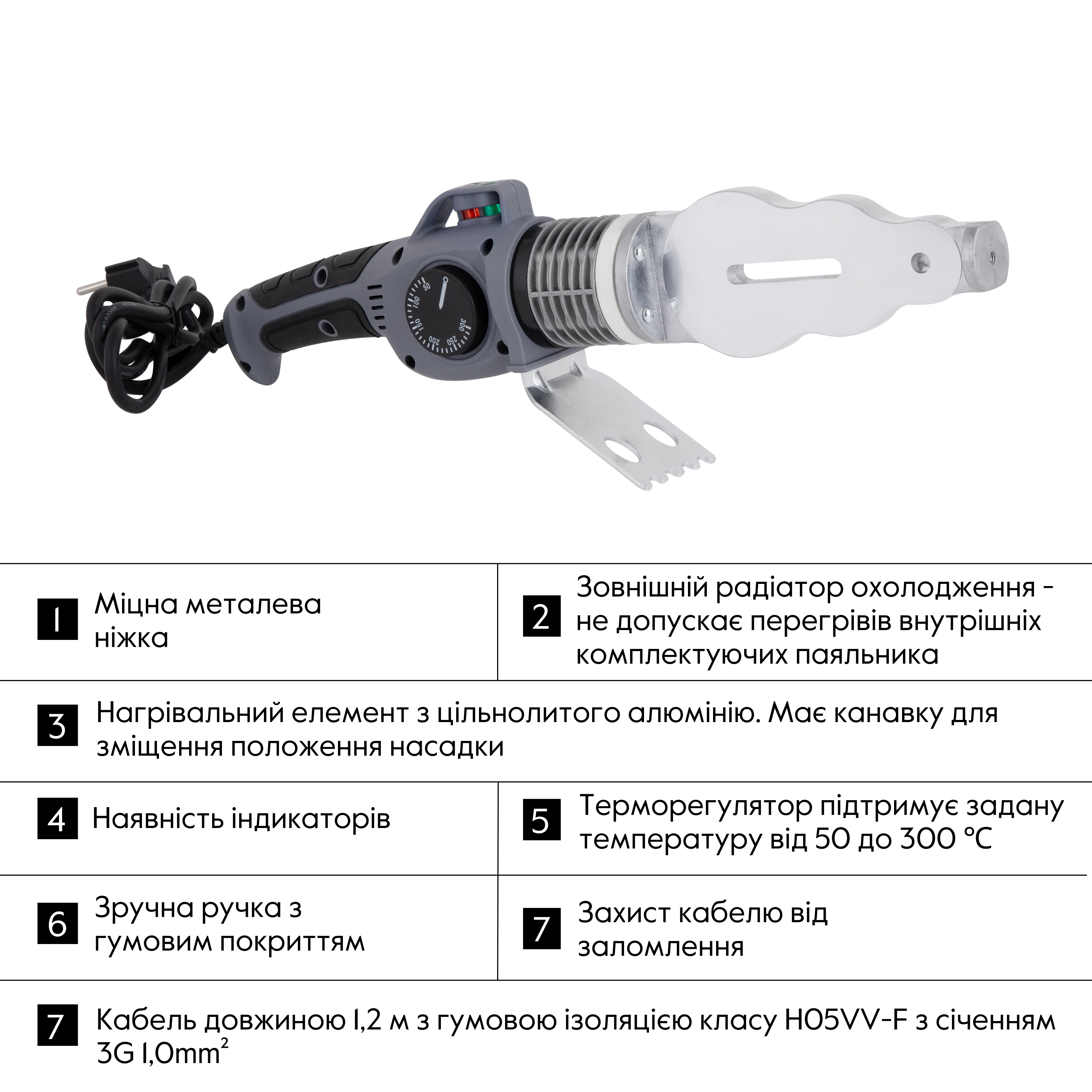 Паяльник для PPR Ø20-63 (механічний), 1500 Вт Thermo Alliance BASE-101