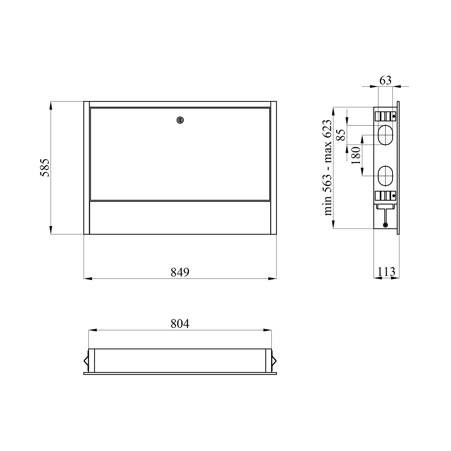 Шафа колекторна Український легіон на 12 виходів 800х580х110 мм  ШКВ-04