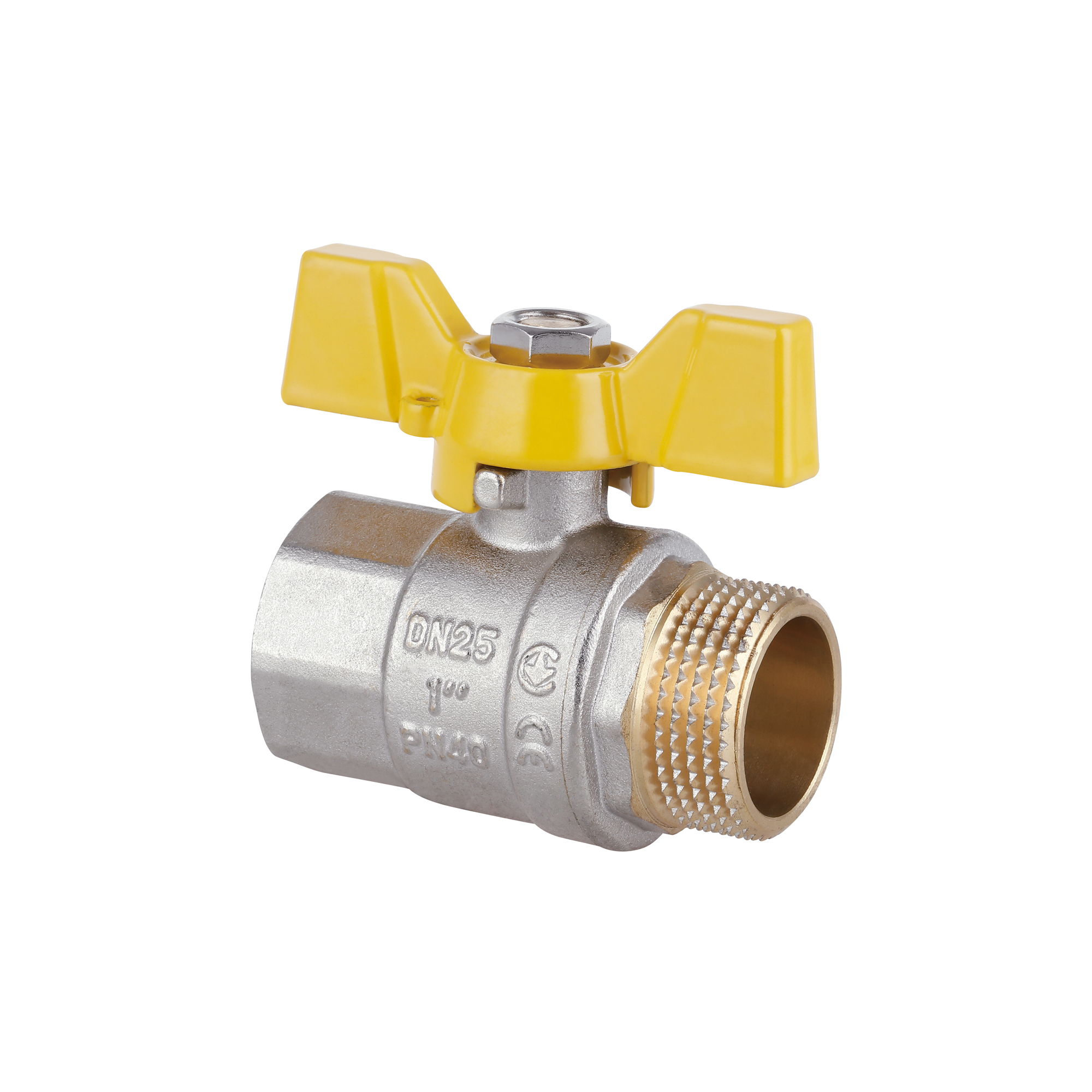 Кран кульовий Thermo Alliance Standart 1" ВЗ для газу (метелик) SD607NG25PN40