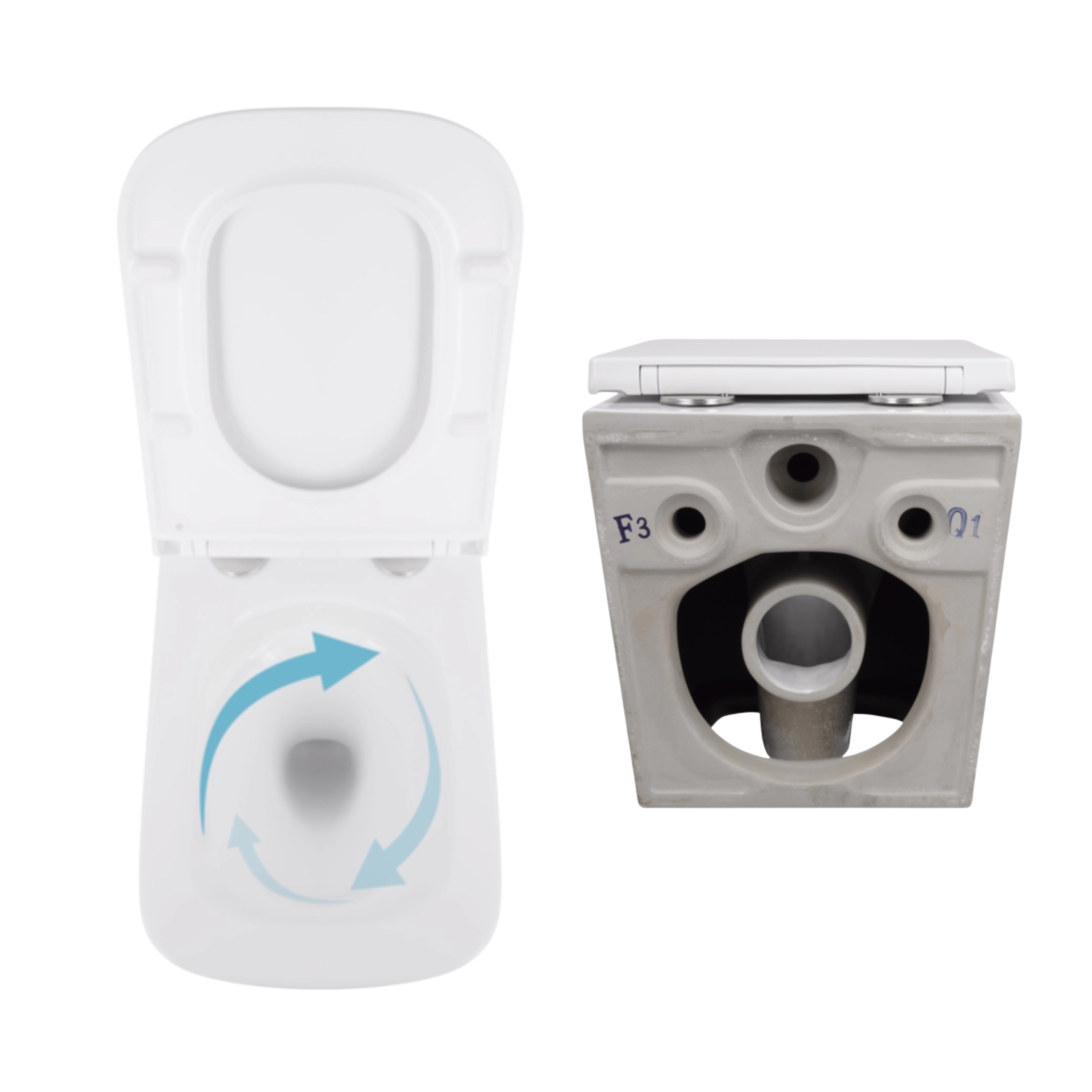Акційний набір: Унітаз підвісний Jay Ultra Quiet QT07335177W 485х360х320 + Tern Ultra Quiet QT17332303ASW 490x365x325