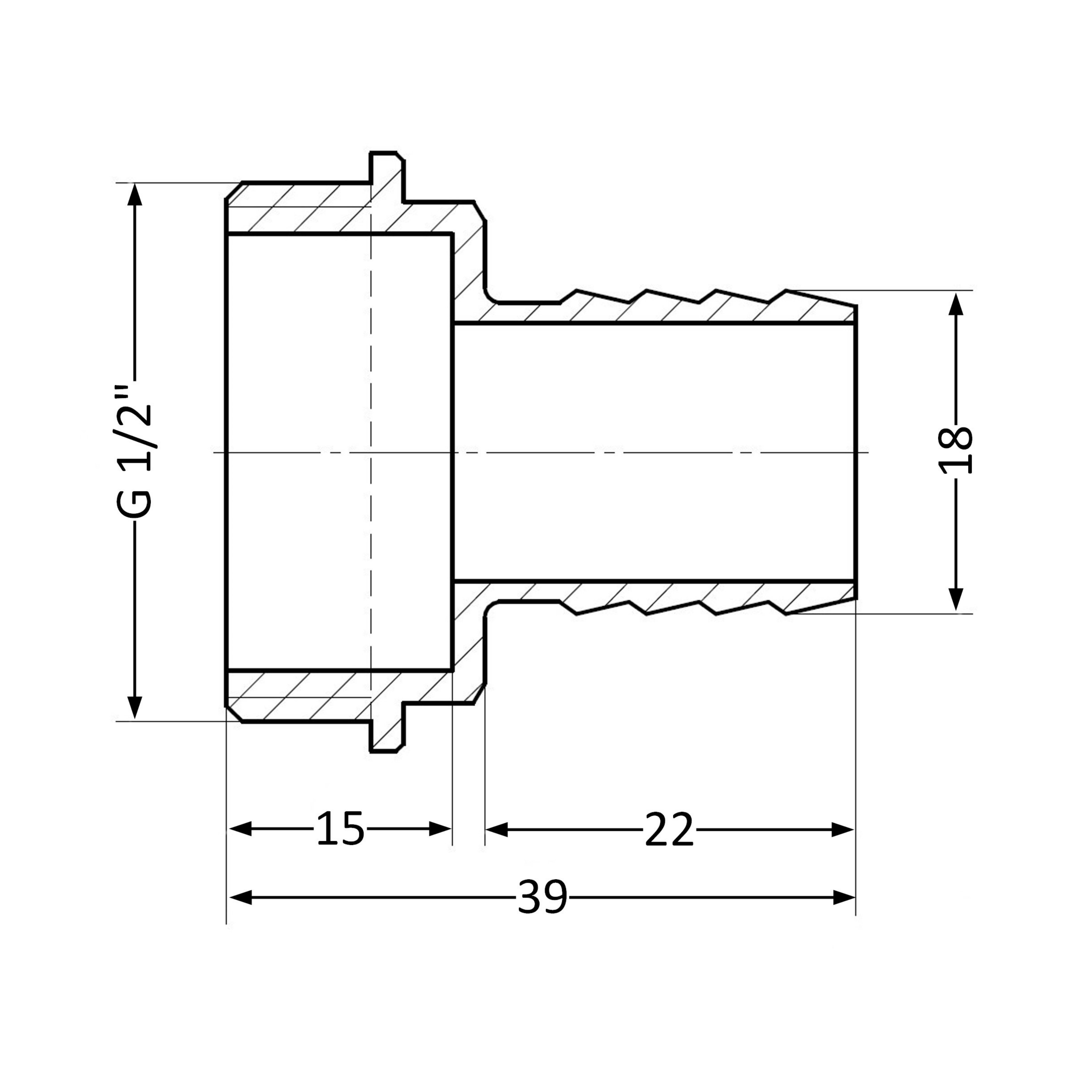Штуцер Thermo Alliance Standart 18х1/2" ЗР SD4271518