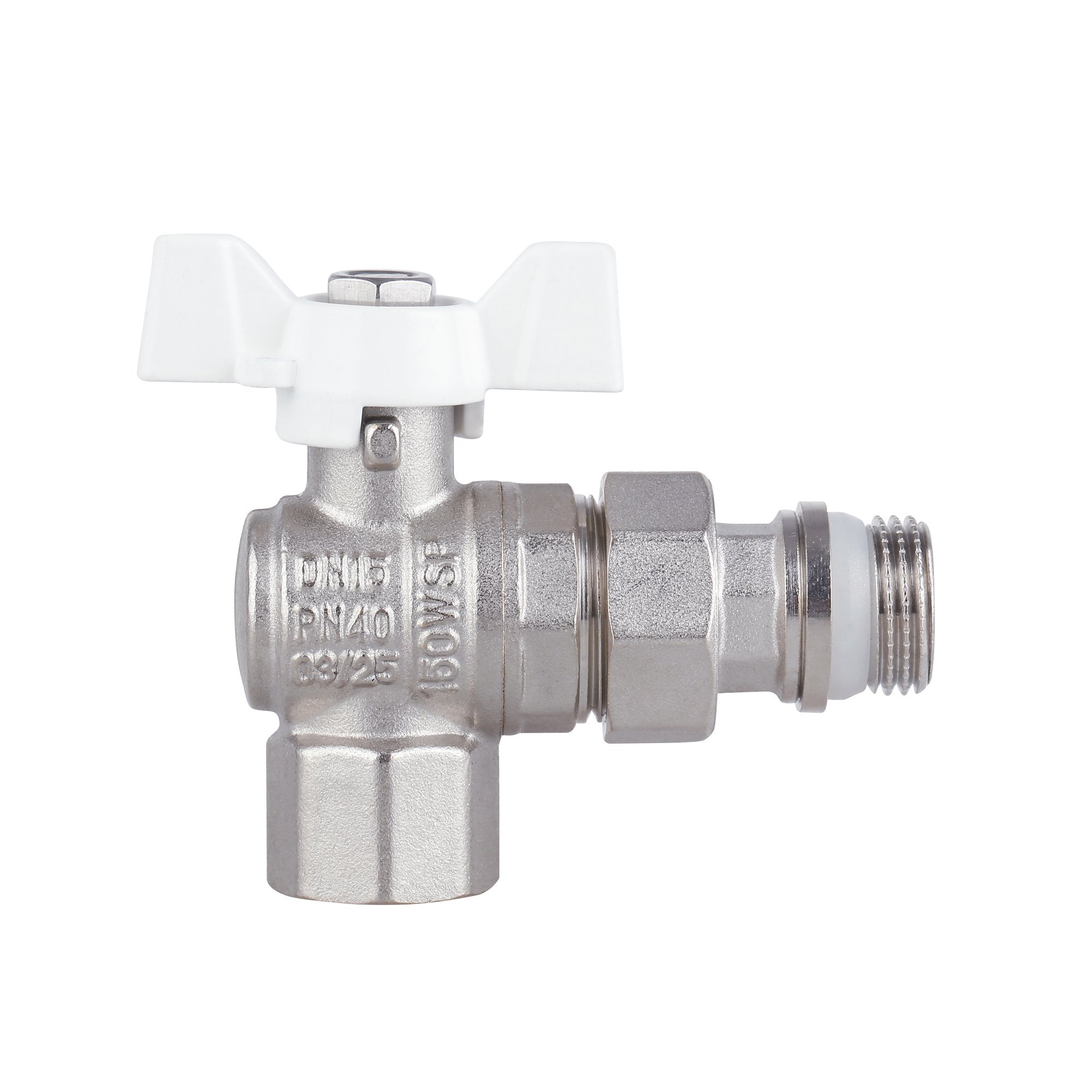 Кран кульовий "Американка" Thermo Alliance Forte 1/2" з антипротіканням кутовий SF223W15