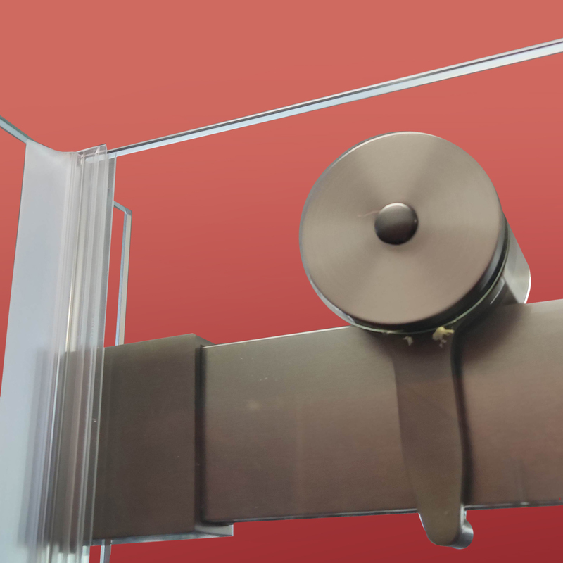 Двері у нішу розсувні KOER SR SD01-120x200-TR-07 прозоре скло EASY CLEAN 8мм графіт (KR5378)