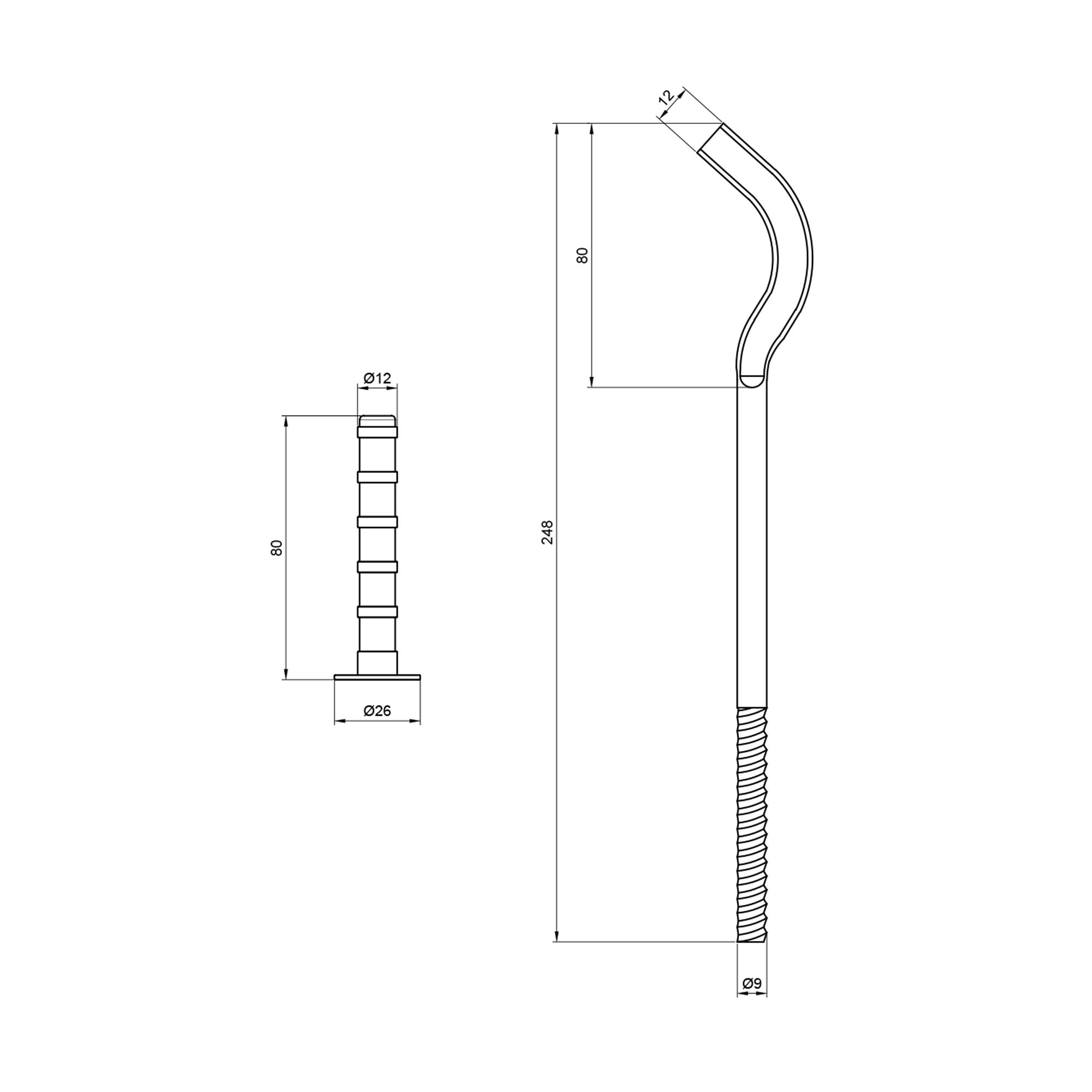 Кріплення Thermo Alliance Standart на чавунний радіатор 10х250 мм SD113250