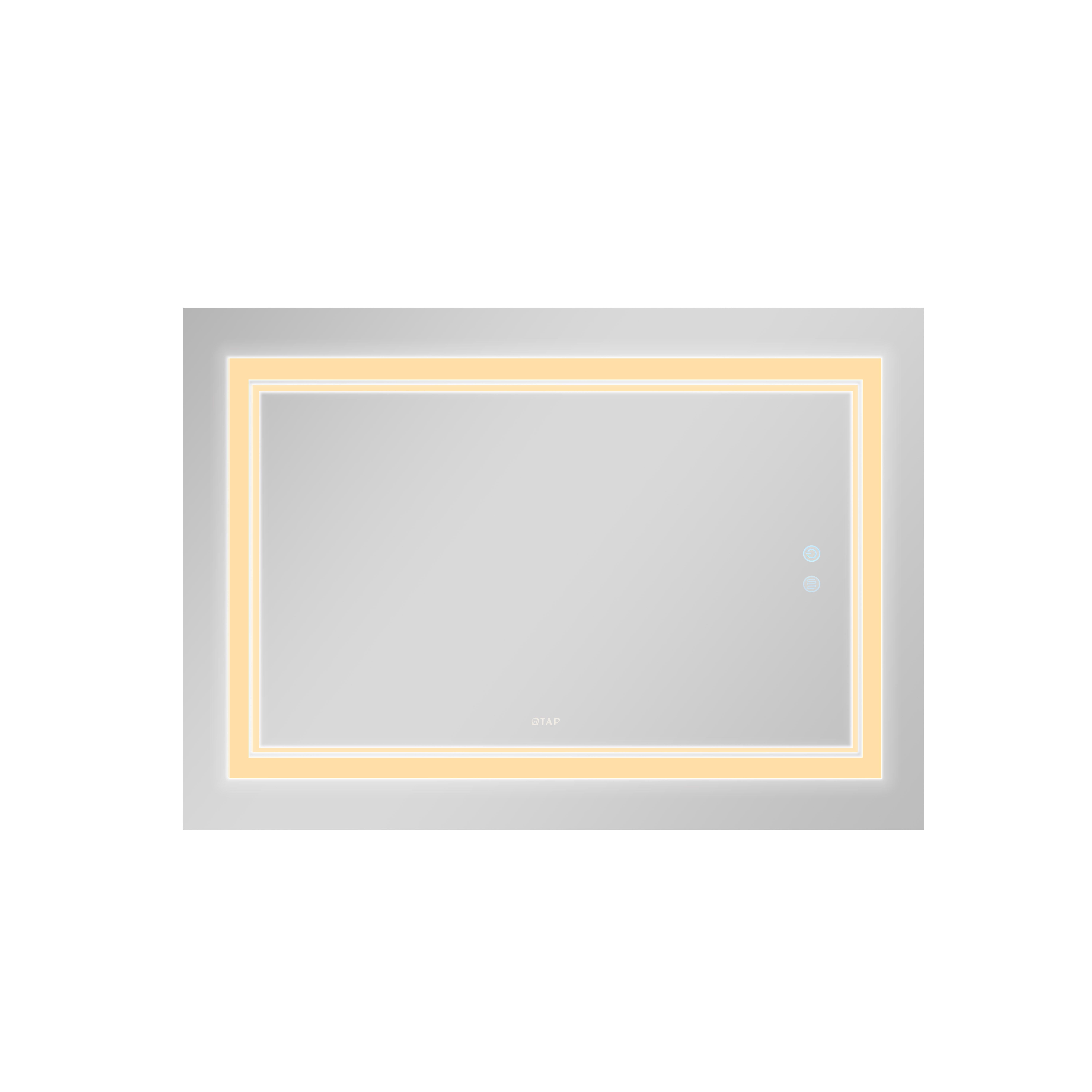 Дзеркало Qtap Cardinal 1200х800 з LED-підсвічуванням Touch, з антизапотіванням, з димером, рег. темп. кольору (3000-6500K) QT0478C12080