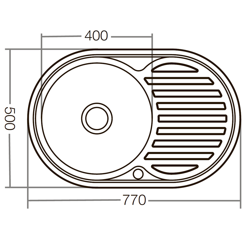 Мийка кухонна Zerix Z7750-08-180D (decor) (ZX1597)