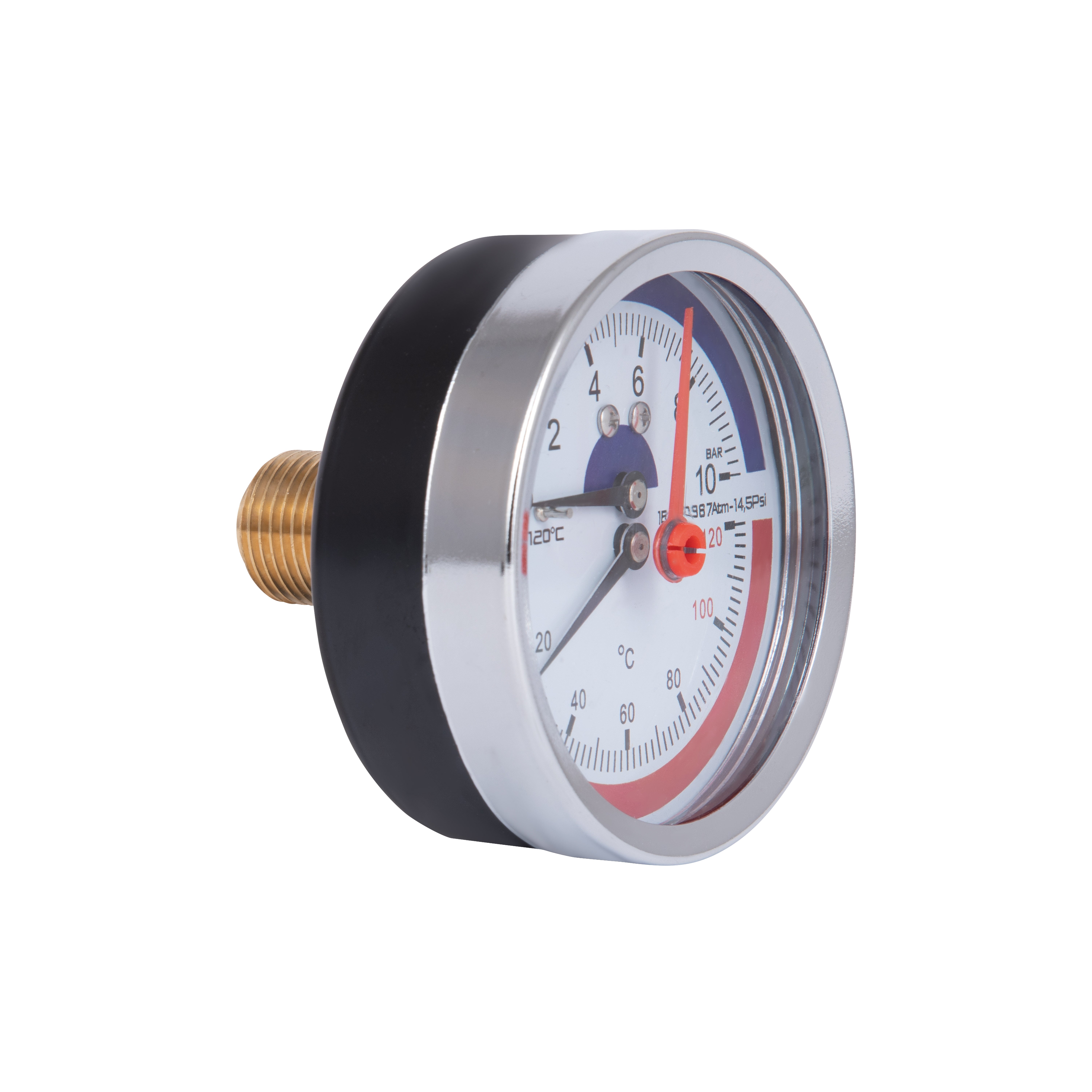 Термоманометр Thermo Alliance Standart 80 мм 1/2", заднє підключення SD17310B